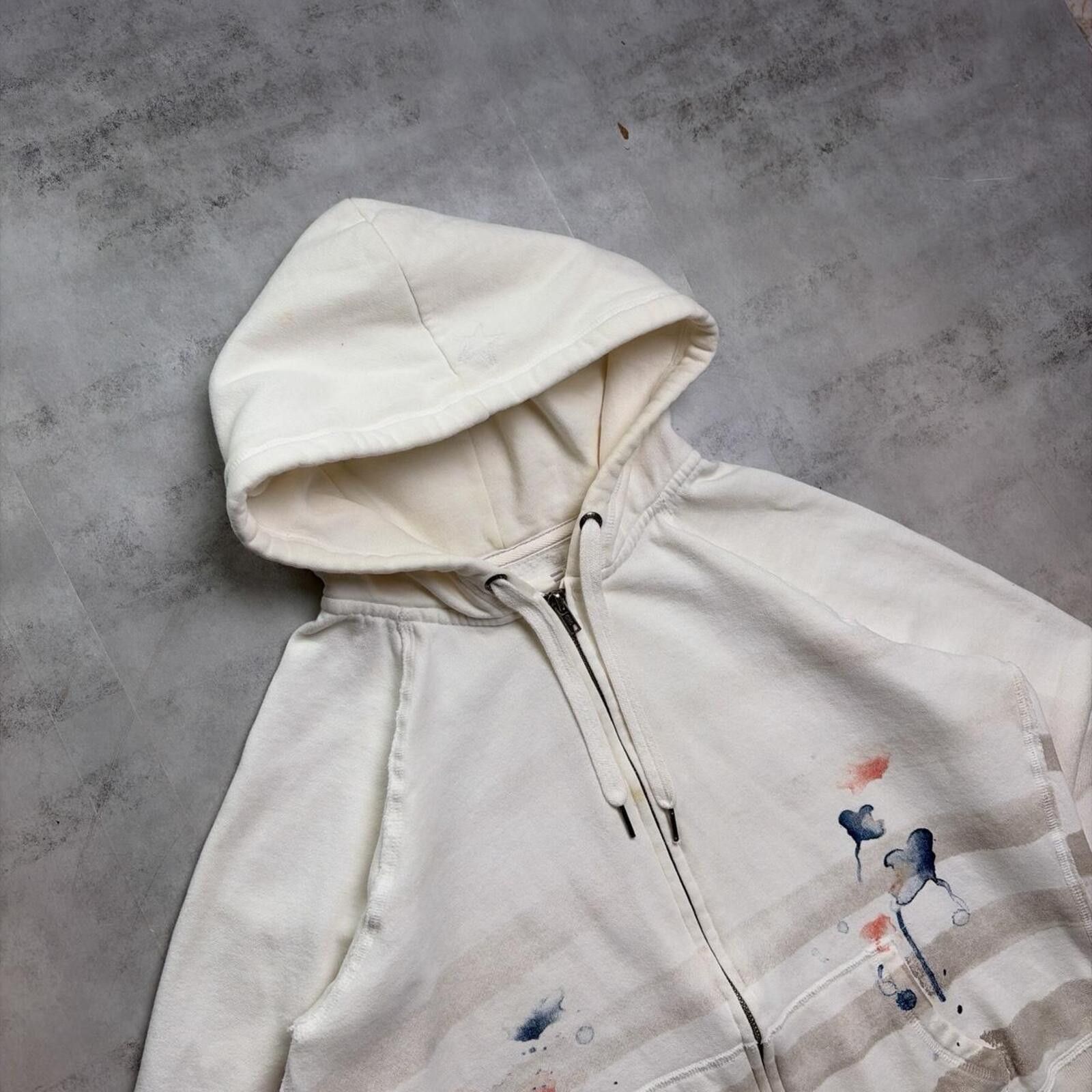 Other Y2K White GRG Grunge Floral Gothic Skater Zip Up Hoodie Size M / US 6-8 / IT 42-44 - 5 Thumbnail