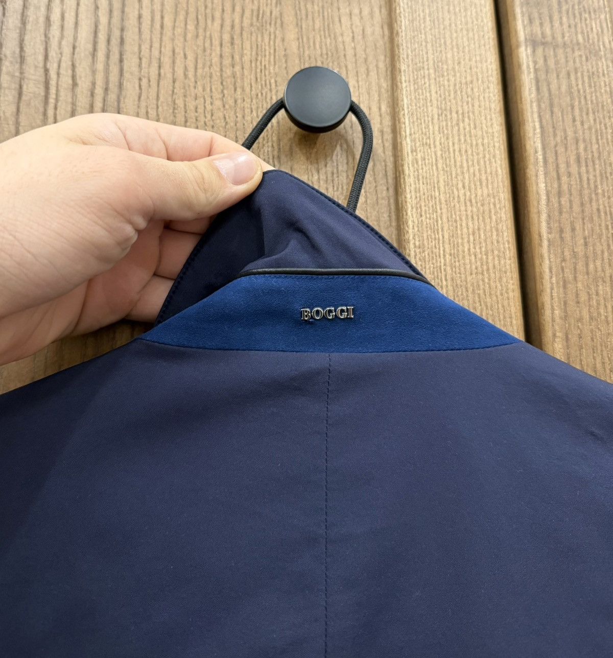 Boggi Boggi Nylon Metal Navy Blue Jacket Sport Coat Blazer Size US S / EU 44-46 / 1 - 15 Thumbnail