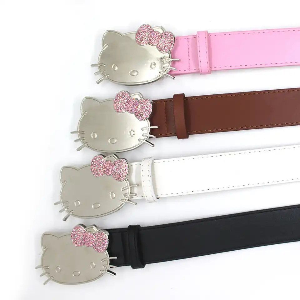 Leather Hello Kitty Pu Leather Belt Size ONE SIZE - 4 Thumbnail