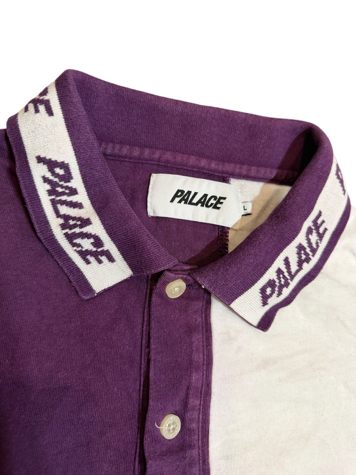 Palace Palace Vertical Tri Stripe Polo Long Sleeve Shirt Size US L / EU 52-54 / 3 - 2 Thumbnail