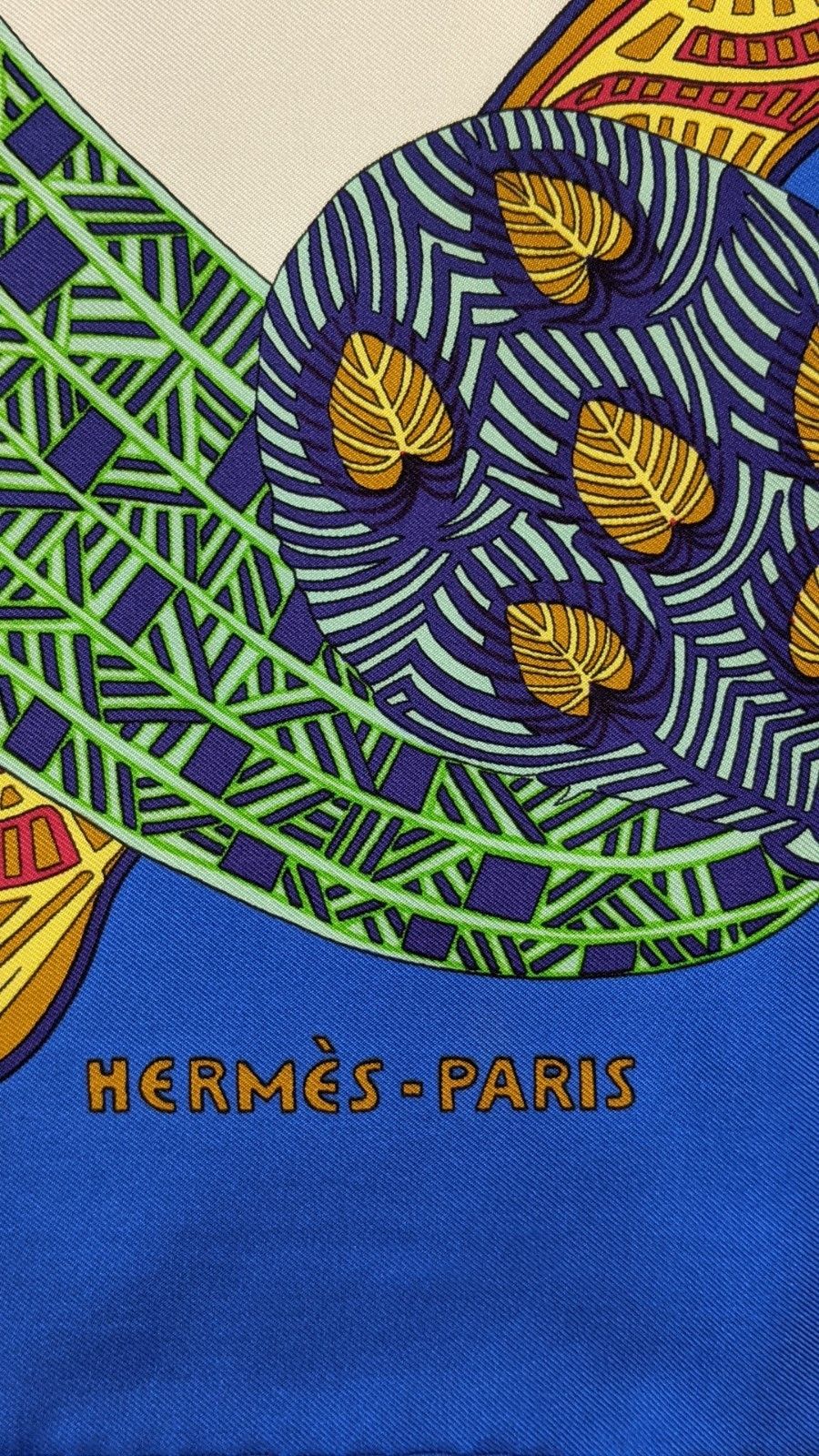 Hermes Hermes Art des Steppes by Annie Faivre Silk Scarf Size ONE SIZE - 3 Thumbnail