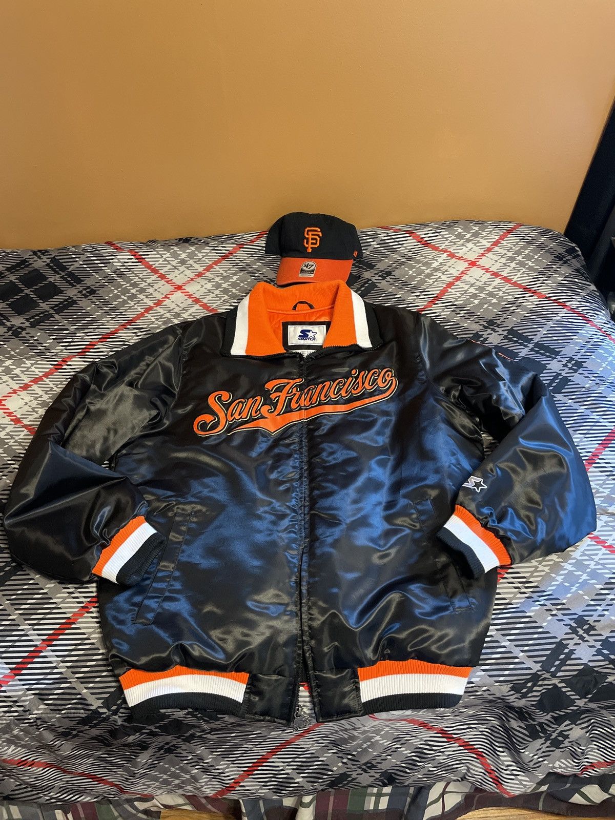 Starter San Francisco Giants Starter Jacket W/ 47 Hat LARGE Size US L / EU 52-54 / 3 - 1 Thumbnail