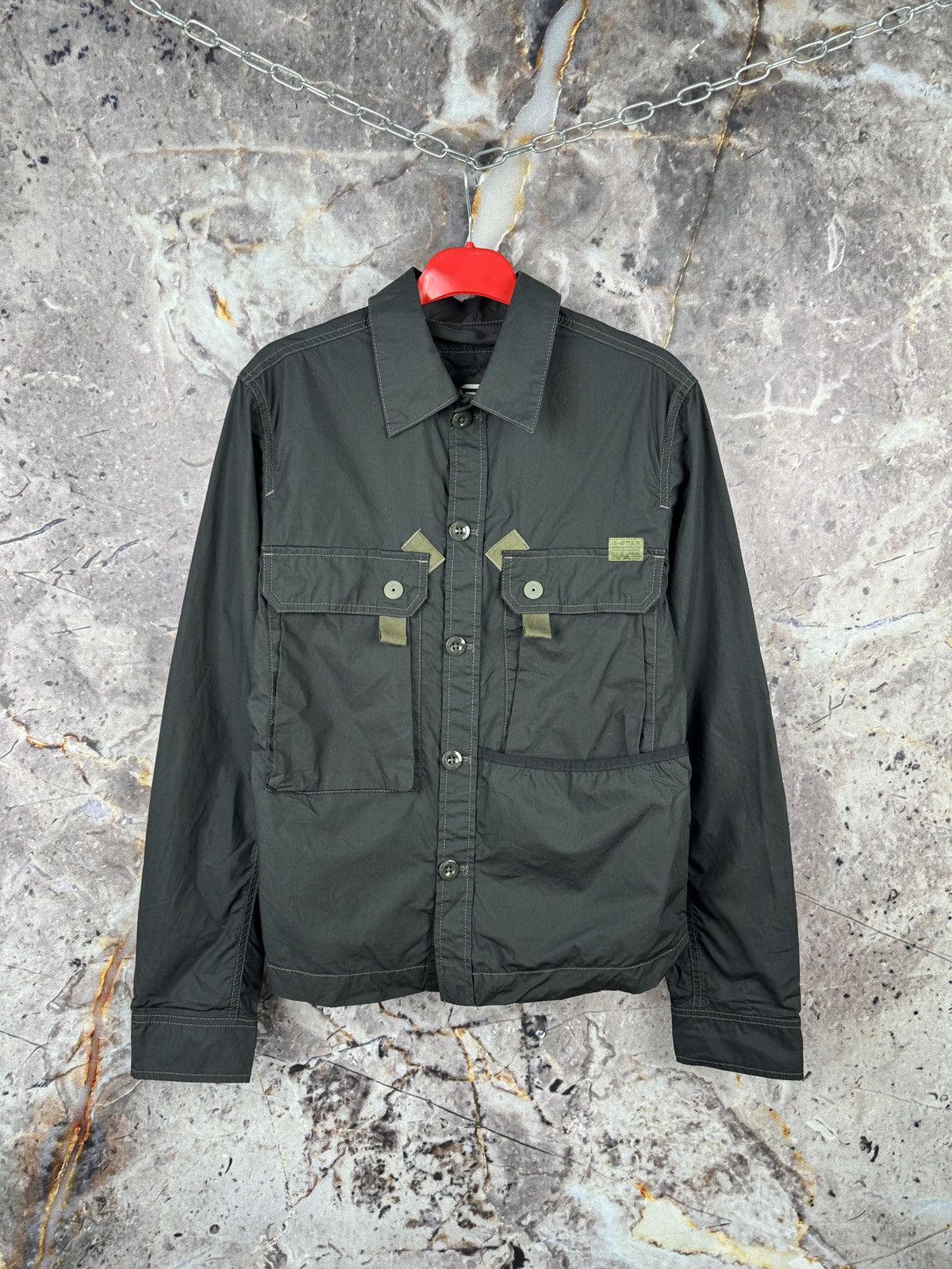 G-Star Men’s G-Star Utility Poplin Indoor Jacket Black Size Small Size US S / EU 44-46 / 1 - 1 Thumbnail