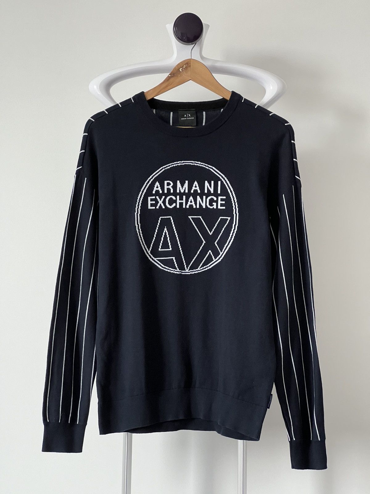 Armani Exchange × Giorgio Armani × Yves Saint Laurent Armani Exchange Knitted Sweater Size US L / EU 52-54 / 3 - 1 Thumbnail