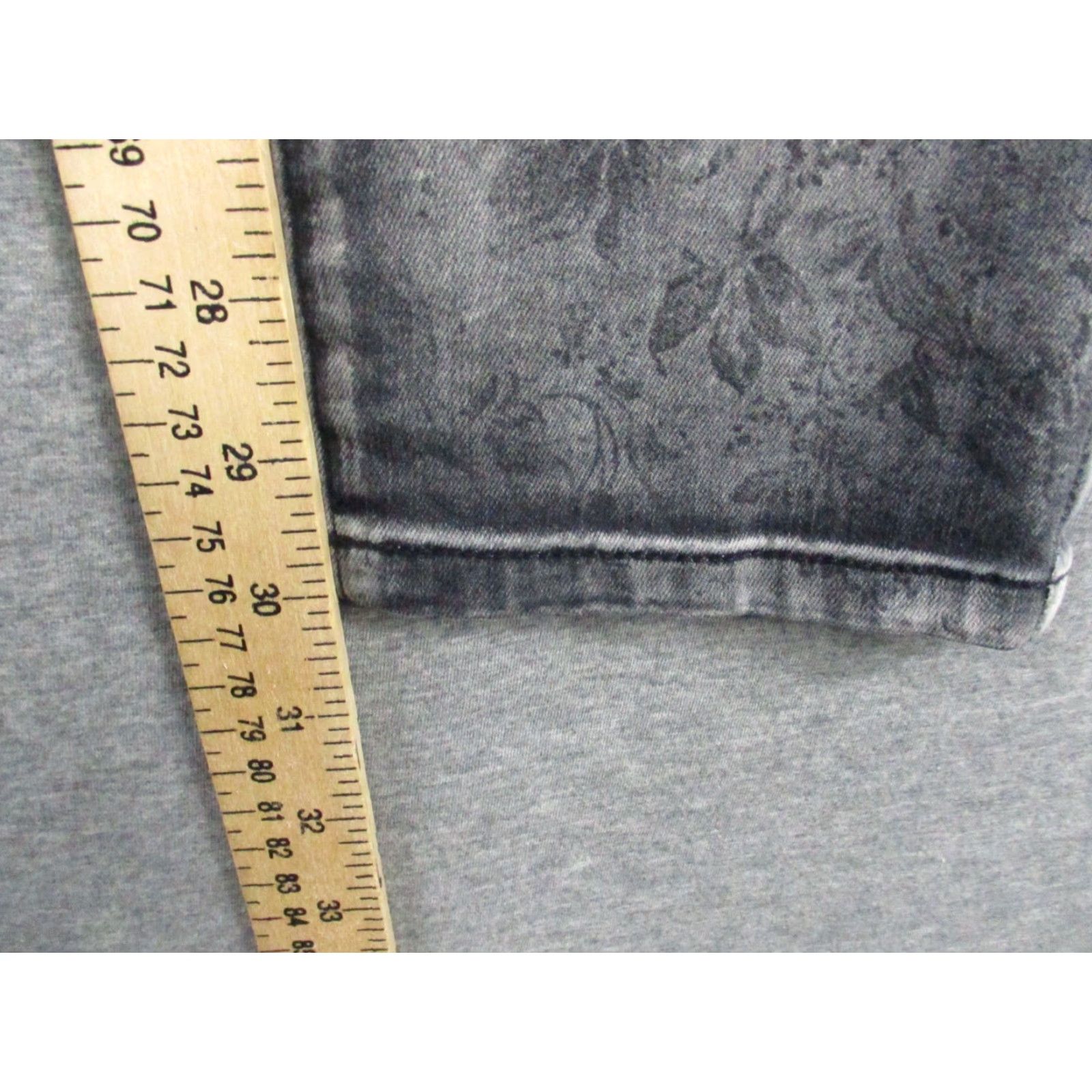 NYDJ NYDJ Alina Jeans Women's 6 Floral Pattern Gray Lift Tuck Stretch Denim Jegging Size 28" / US 6 / IT 42 - 6 Thumbnail