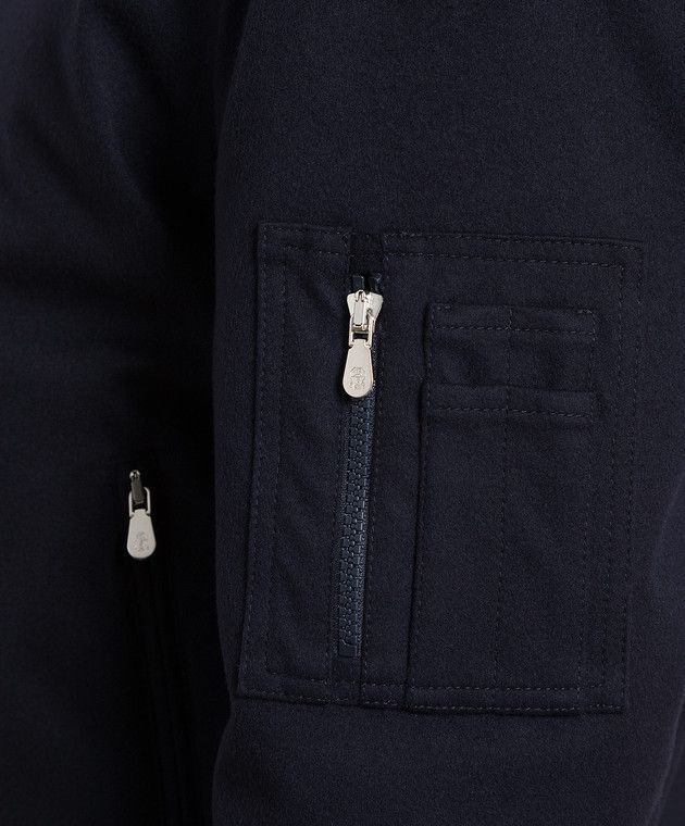 Brunello Cucinelli 0924 Wr Padded Jacket in Navy Size US XL / EU 56 / 4 - 6 Thumbnail