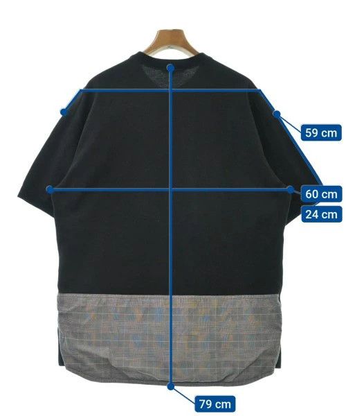 Comme des Garcons Homme T-Shirts Short Sleeve Crewneck Half Button Dark blue Gray Size US L / EU 52-54 / 3 - 3 Thumbnail