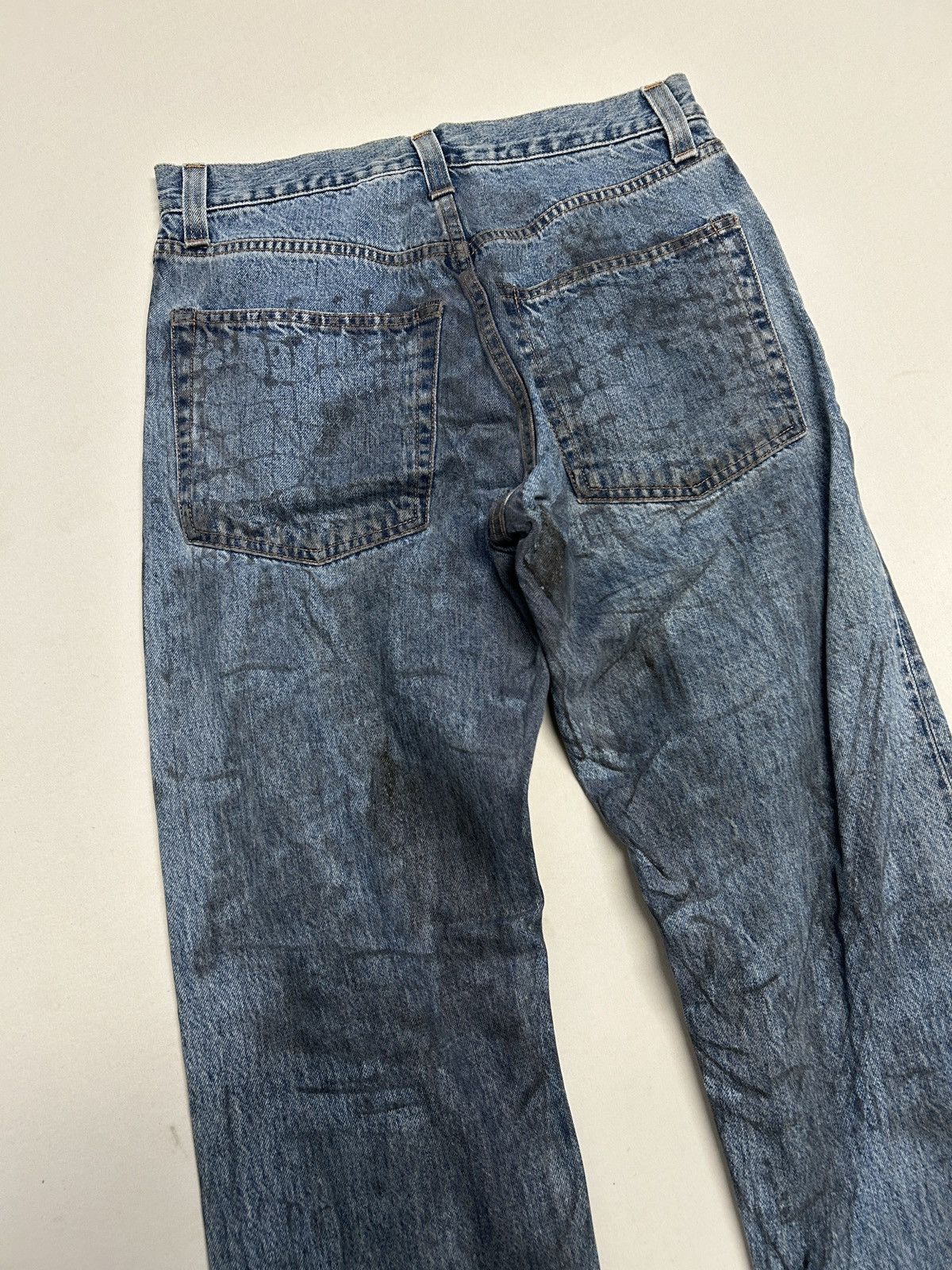 Helmut Lang SS2018 Distressed Marble Wash Denim Size US 29 - 4 Thumbnail