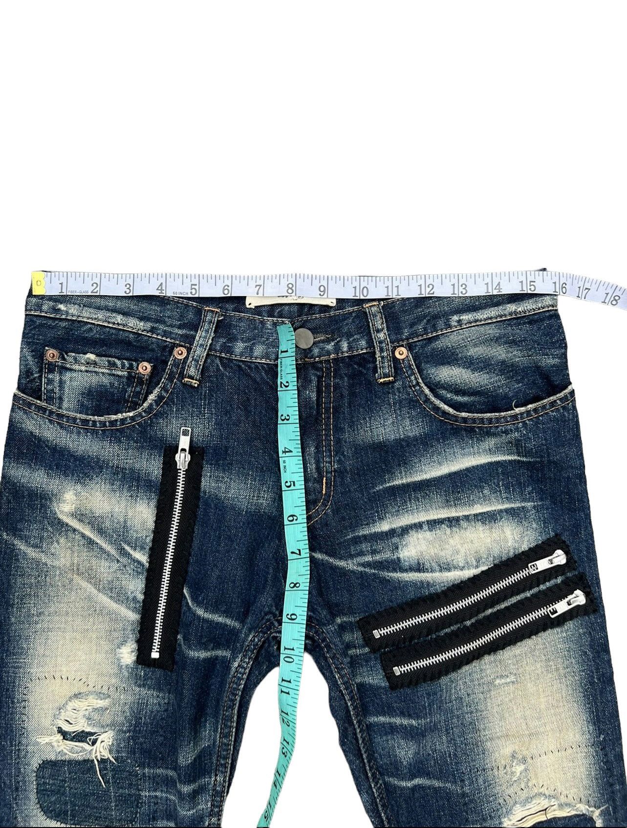 Vintage Vintage RNA Japan Distress Sashiko Bondage Denim Jeans Size US 30 / EU 46 - 3 Thumbnail