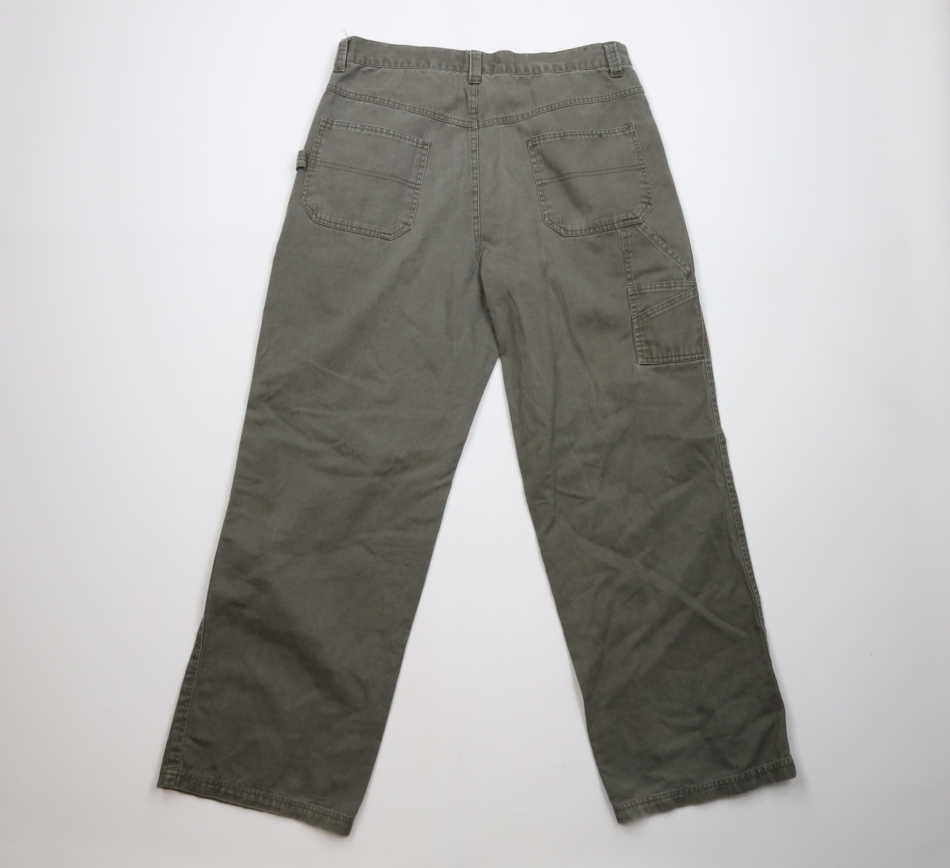 Vintage Vintage 90s Y2K Streetwear Wide Leg Skateboard Pants Green Size US 34 / EU 50 - 9 Thumbnail