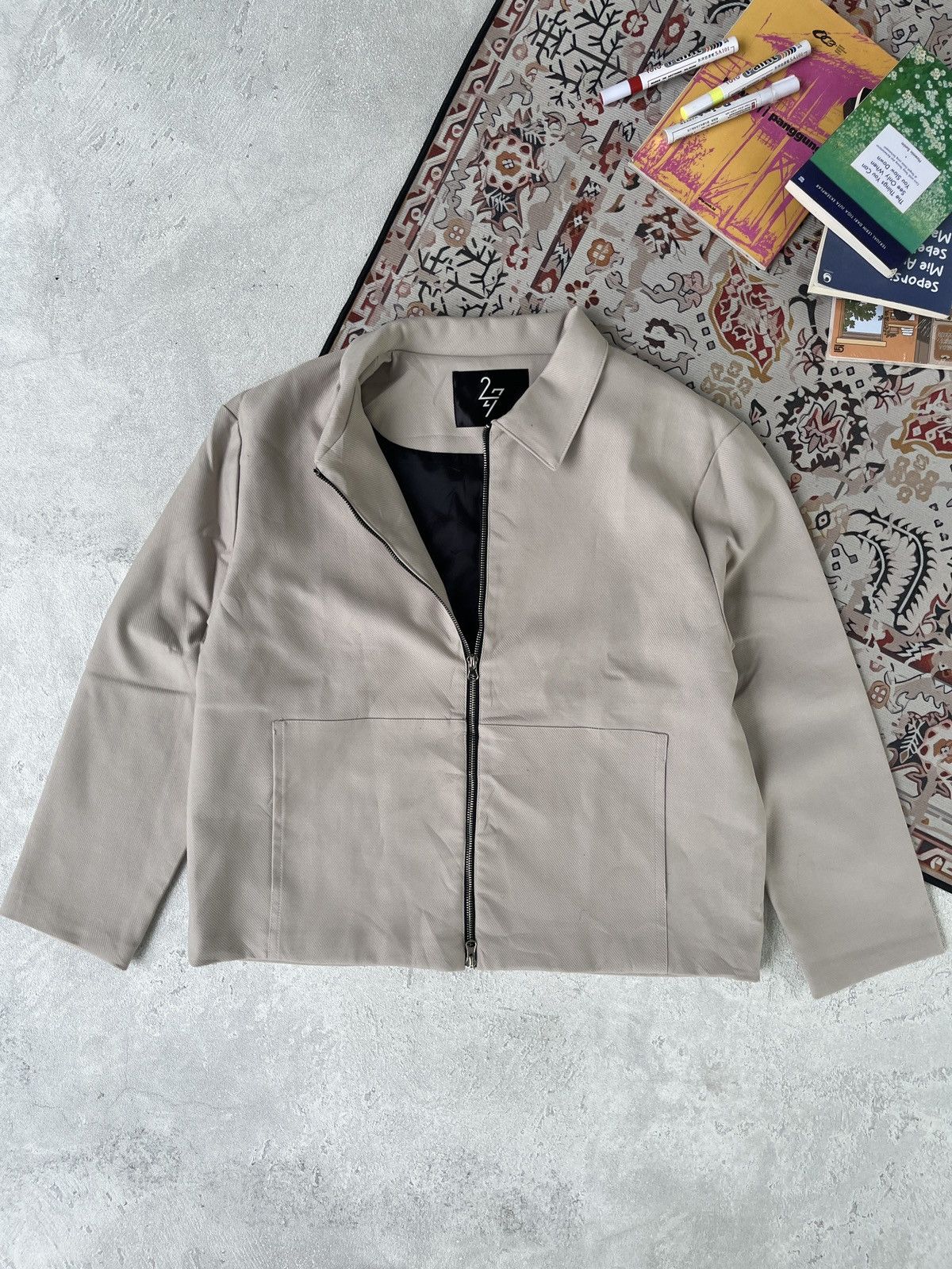 Japanese Brand 27 Everywhere Boxy Blouson Jacket Double zip Size US L / EU 52-54 / 3 - 3 Thumbnail