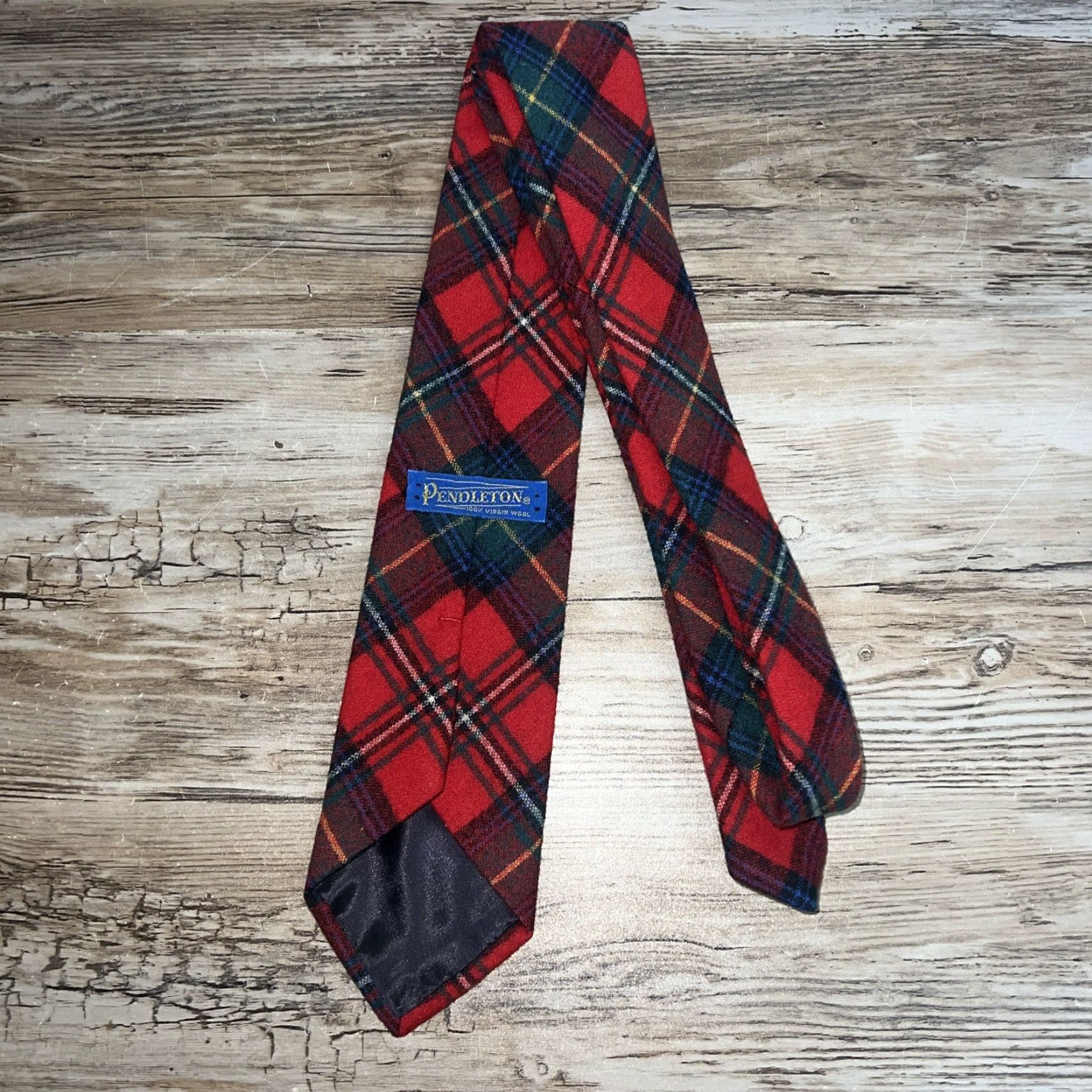 Pendleton Pendleton Tie Wool Red Plaid 55”x3-1/4 Men Adult Red Plaid Wool Tie Pendleton Size ONE SIZE - 3 Thumbnail