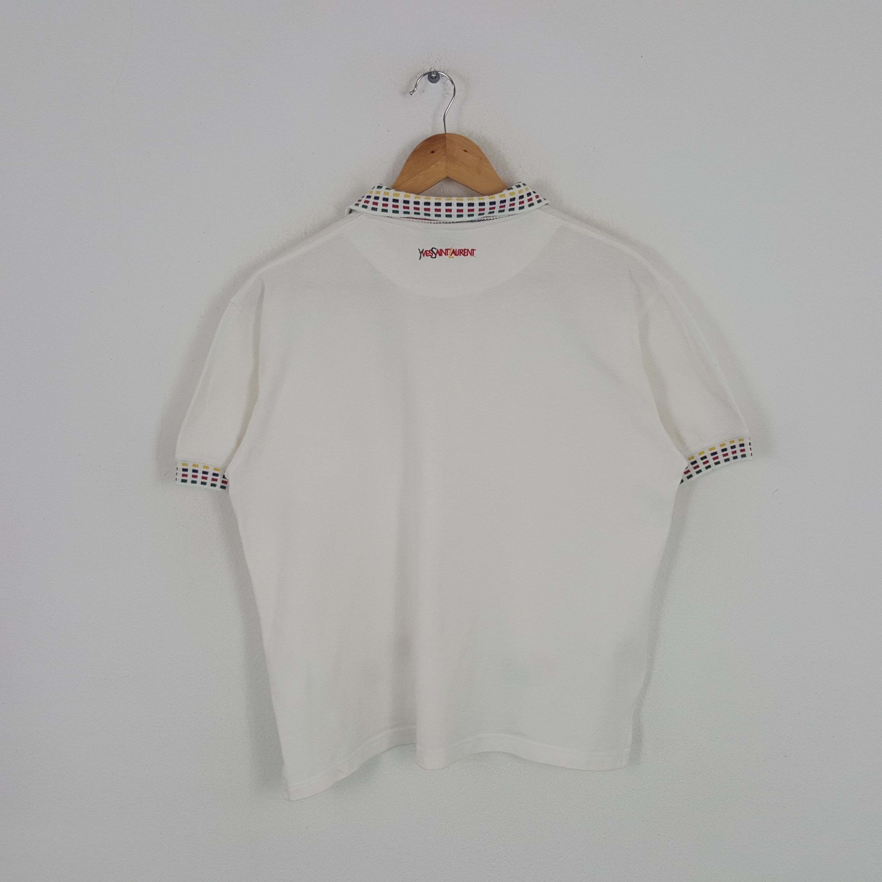 Vintage × Yves Saint Laurent Vintage Yves Saint Lauren Italian Brand Polos Size US L / EU 52-54 / 3 - 3 Thumbnail