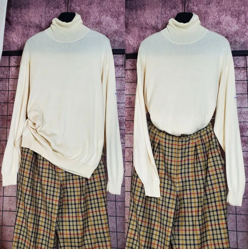 Burberry Burberry Beige Silk-Blend Embroidered Turtleneck Top Size M / US 6-8 / IT 42-44 - 1 Thumbnail