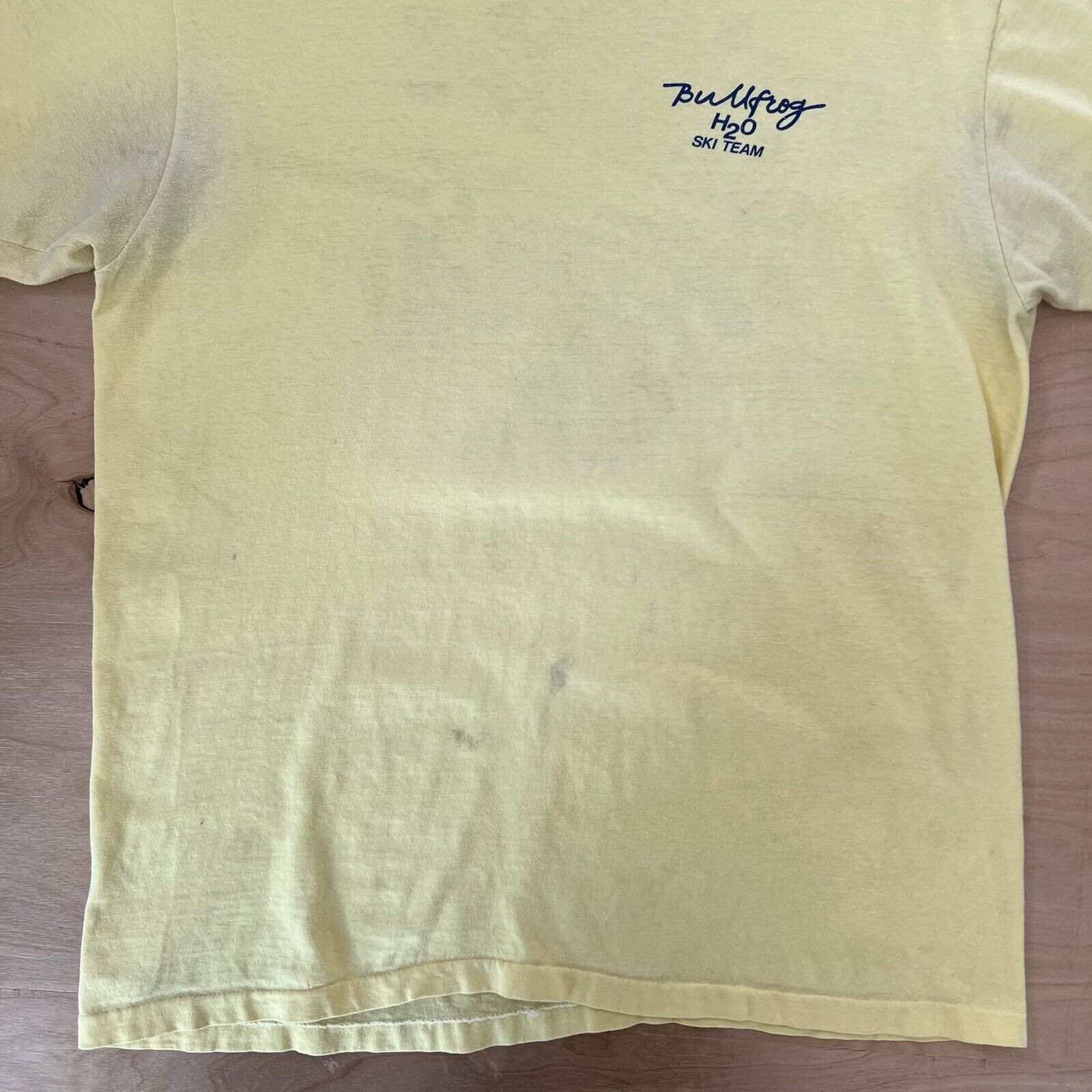 Vintage Vintage Bullfrog Ski Team Shirt Yellow 80s Snowboard Cartoon Size US L / EU 52-54 / 3 - 5 Thumbnail