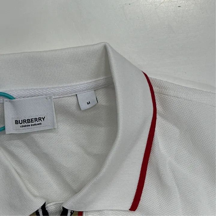 Burberry Burberry Burberry Color Blocked Striped Short Sleeve Polo- Size US M / EU 48-50 / 2 - 2 Thumbnail