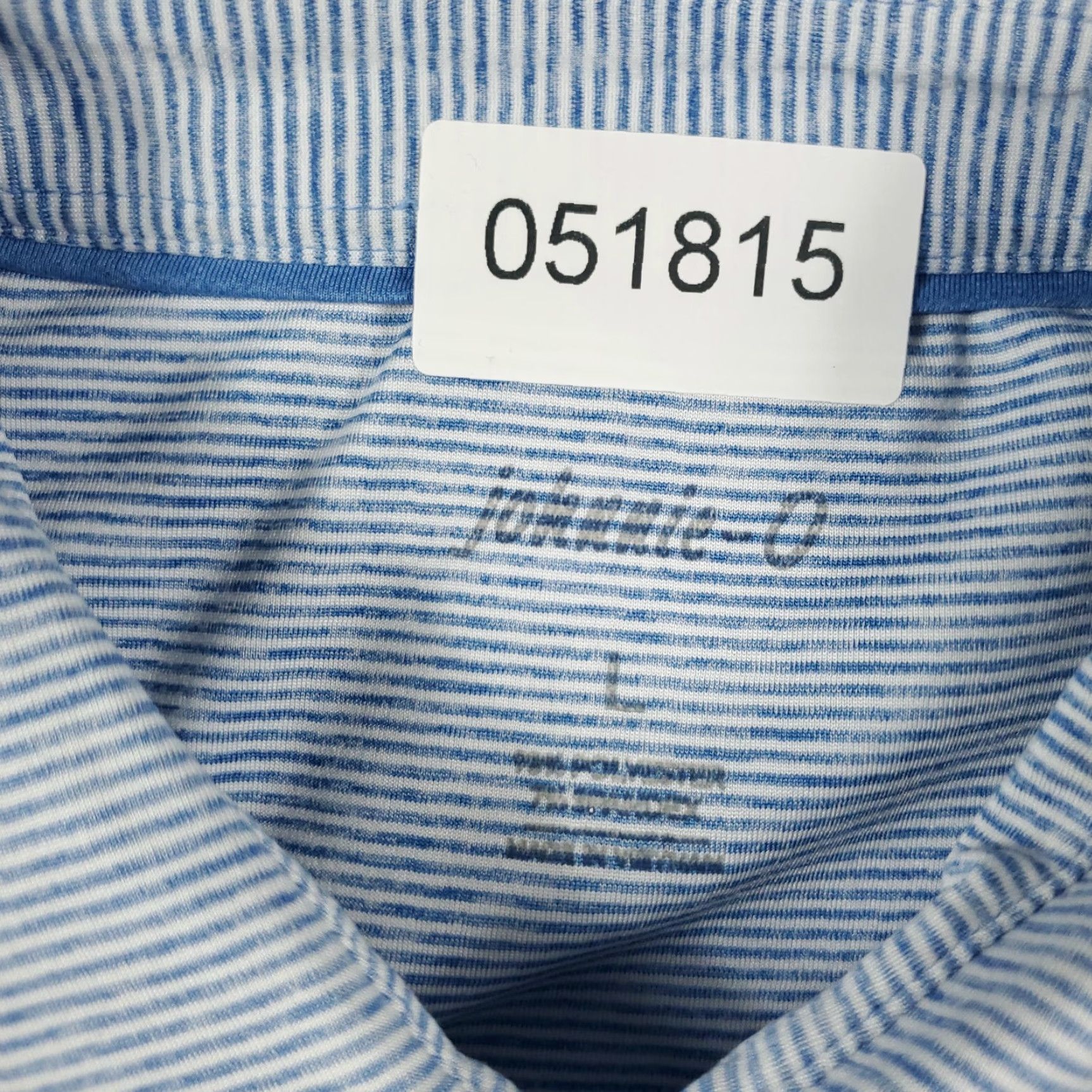 johnnie-O johnnie-O Polo Shirt Mens Size Large Blue Striped Casual Short Sleeve Size US L / EU 52-54 / 3 - 7 Thumbnail