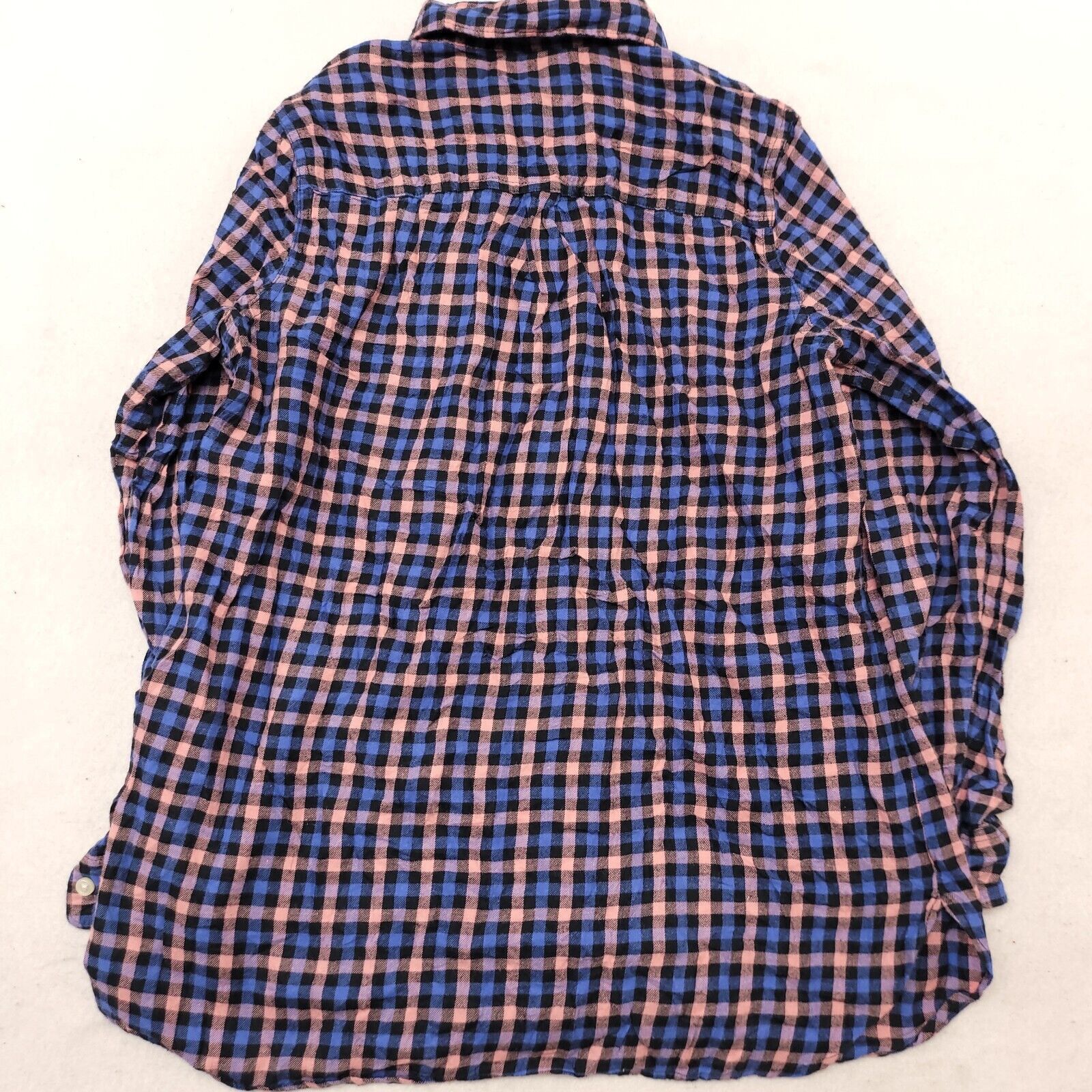 Old Navy Old Navy Buffalo Check Flannel Shirt Womens Size L Blue Pink Size L / US 10 / IT 46 - 10 Thumbnail
