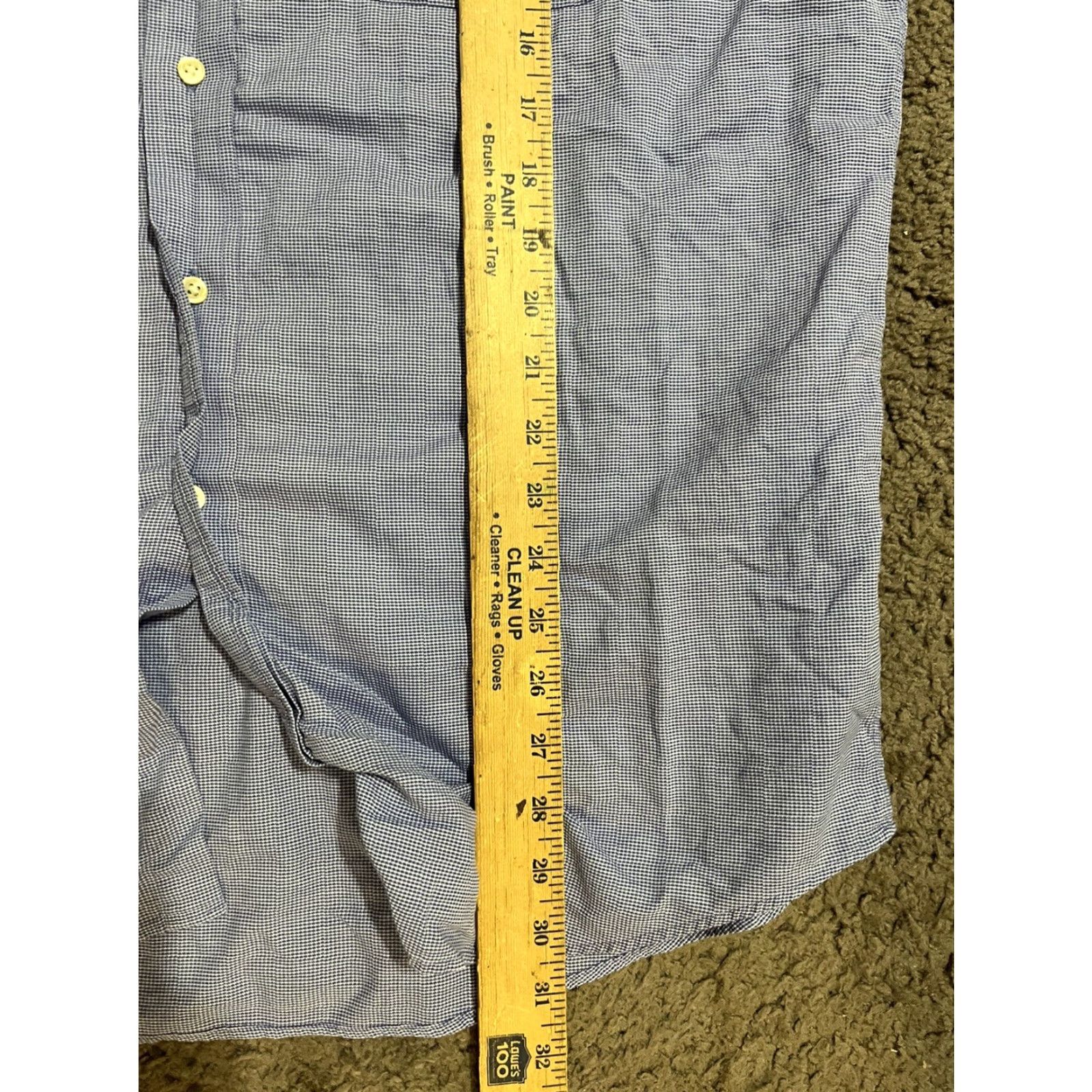 Tommy Hilfiger VINTAGE Tommy Hilfiger Shirt Mens 16 Blue Long Sleeve Button-Up TLC The Lifetime Collar Mens Size US L / EU 52-54 / 3 - 5 Thumbnail