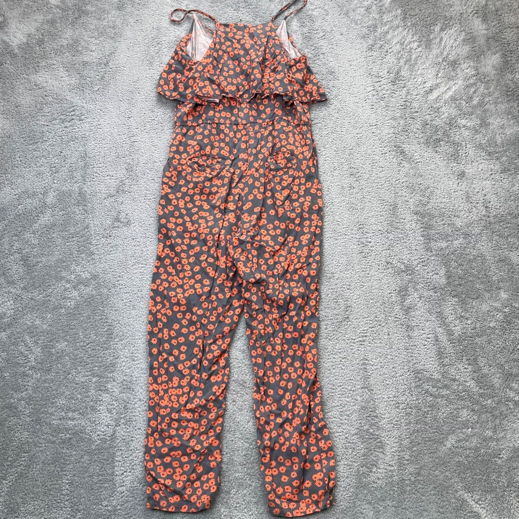 Anthropologie VINTAGE Anthropologie One Piece Womens M Black Lilka Jumpsuit Floral Tapered Leg Size 32" / US 10 / IT 46 - 7 Thumbnail