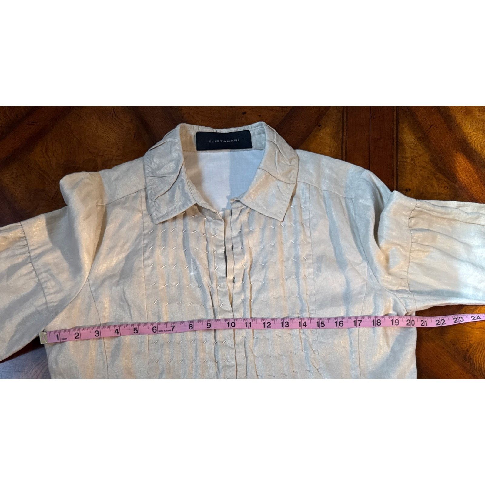 Elie Tahari elie tahari 100 linen hook and eye jacket Size XL / US 12-14 / IT 48-50 - 14 Thumbnail