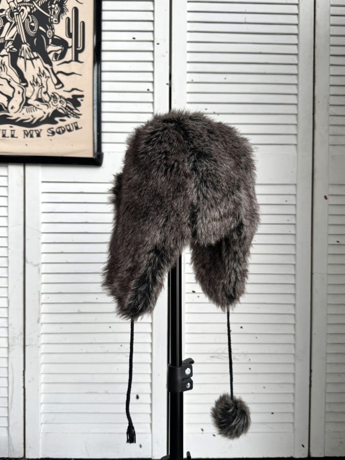 Vintage New Look Faux Fur Trapper Ushanka Brown One Size Size ONE SIZE - 5 Thumbnail