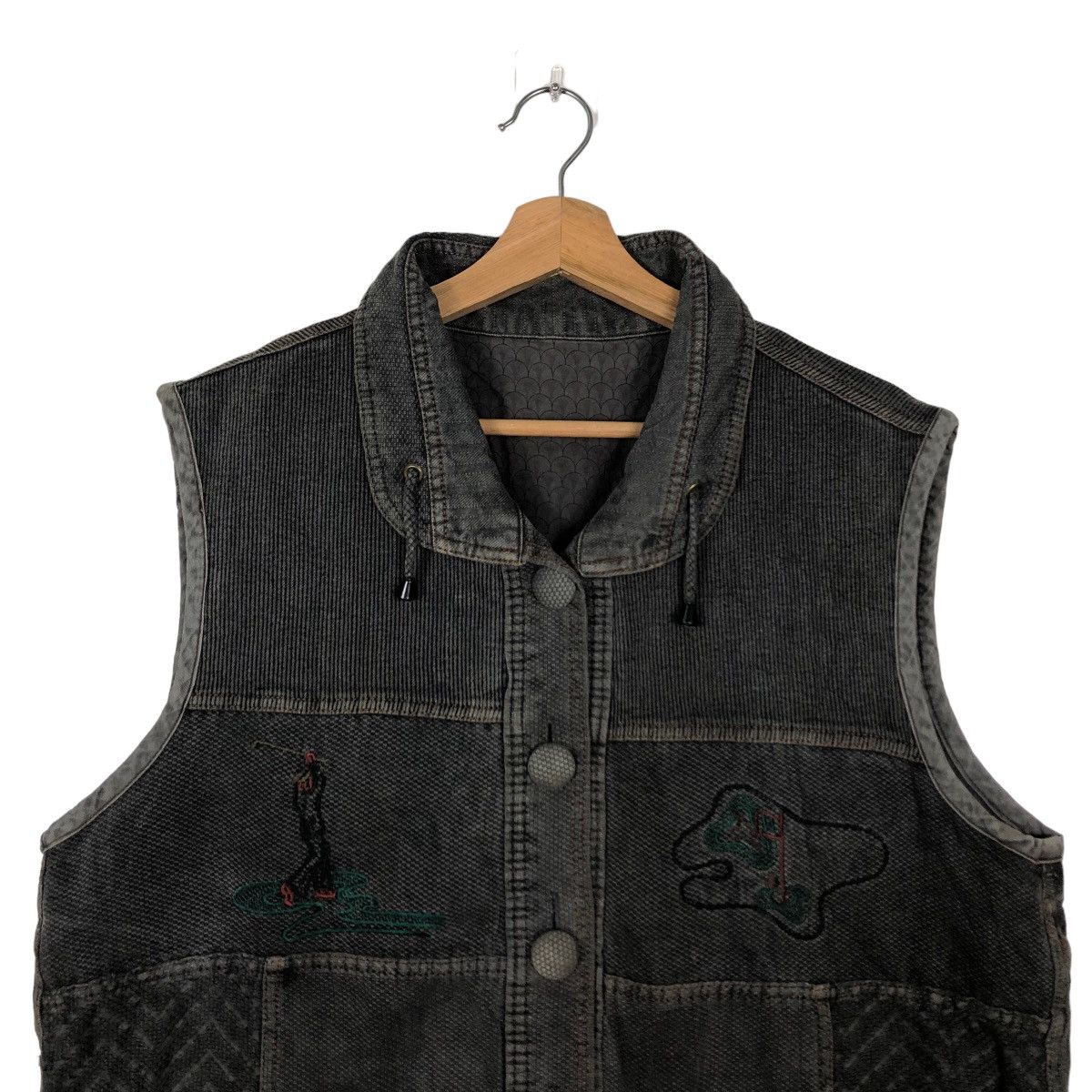 Japanese Brand 🔥90’s Vintage Traditional Design Vest Tank Top Quilted Size US M / EU 48-50 / 2 - 3 Thumbnail
