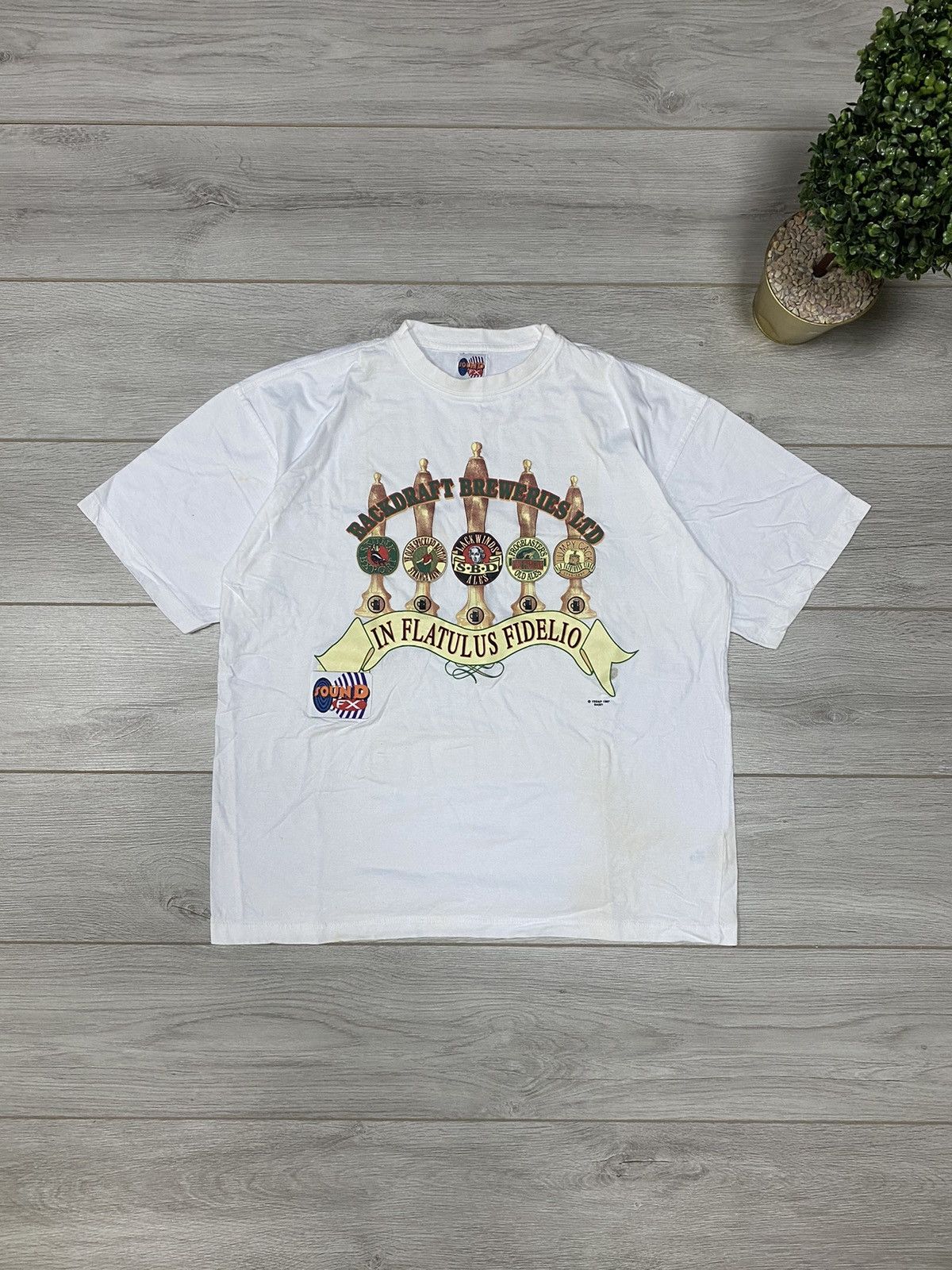 Vintage Sound FX 1997 vintage Backdraft breweries shirt in flatulus Size US XL / EU 56 / 4 - 1 Thumbnail