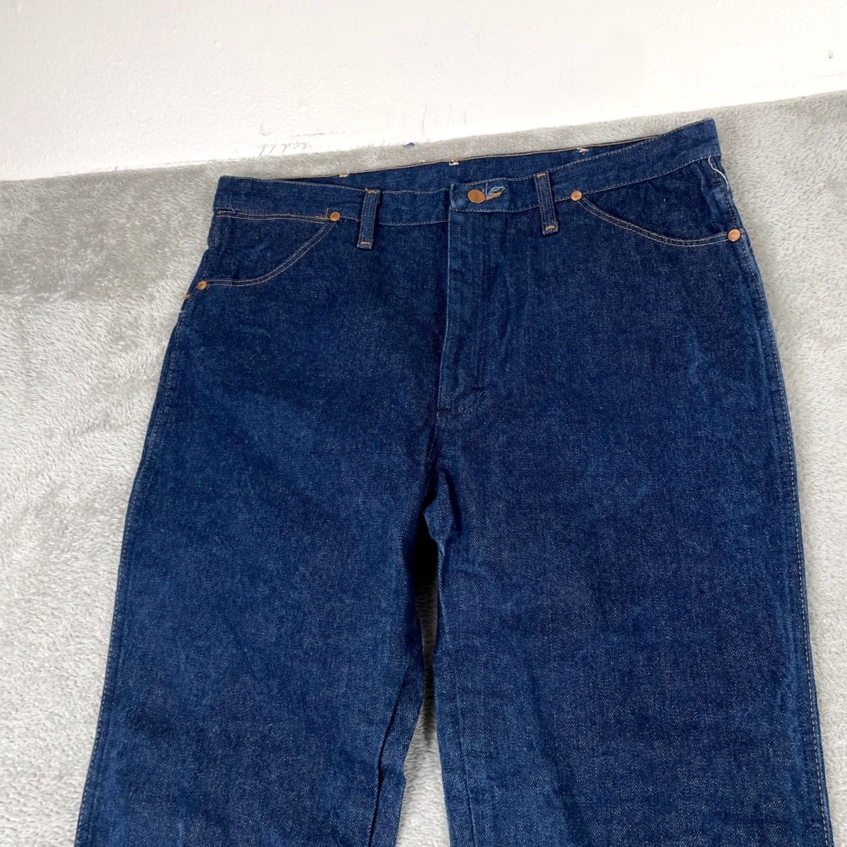 Wrangler VINTAGE Wrangler Cowboy Cut Jeans Mens 38x32 Blue Slim Fit Denim Made in USA Size US 38 / EU 54 - 2 Thumbnail