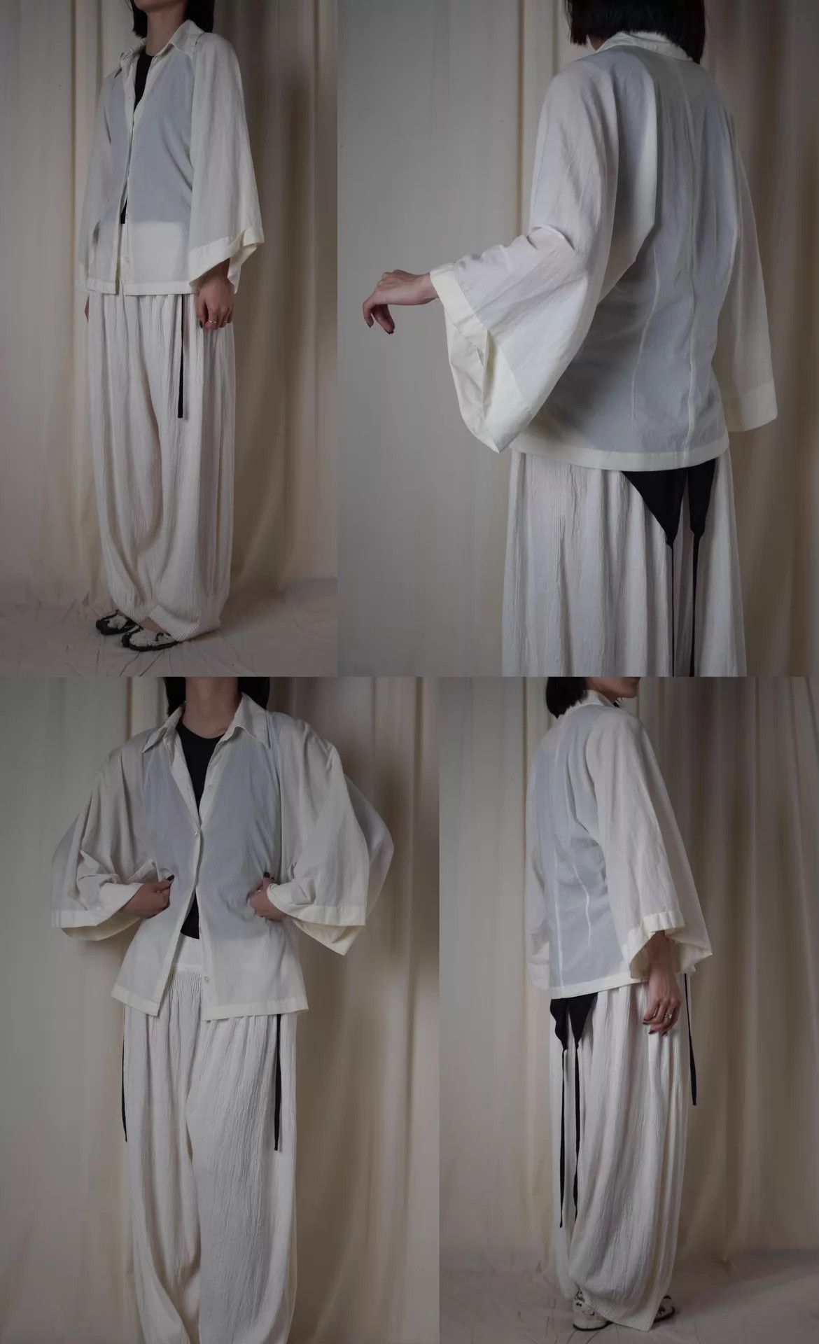 Ann Demeulemeester Ann Demeulemeester 90s Stretch Cotton Shirt/Jacket OS Size ONE SIZE - 8 Thumbnail