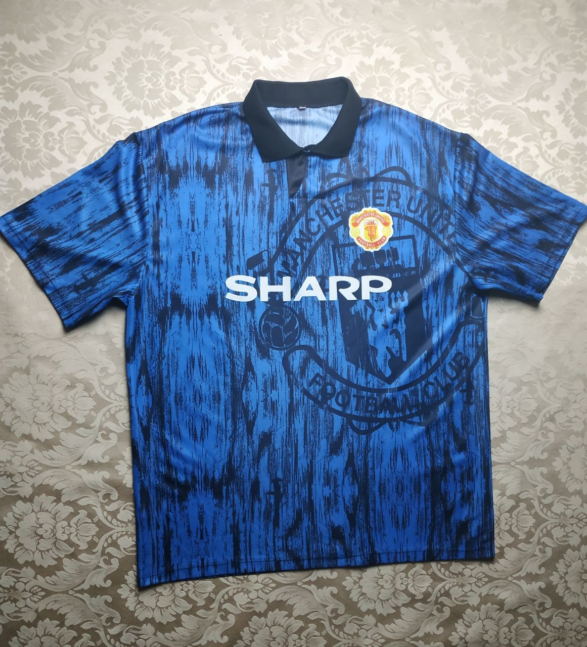 David Beckham MANCHESTER UNITED 1992/1993 away soccer jersey Size US XL / EU 56 / 4 - 1 Thumbnail