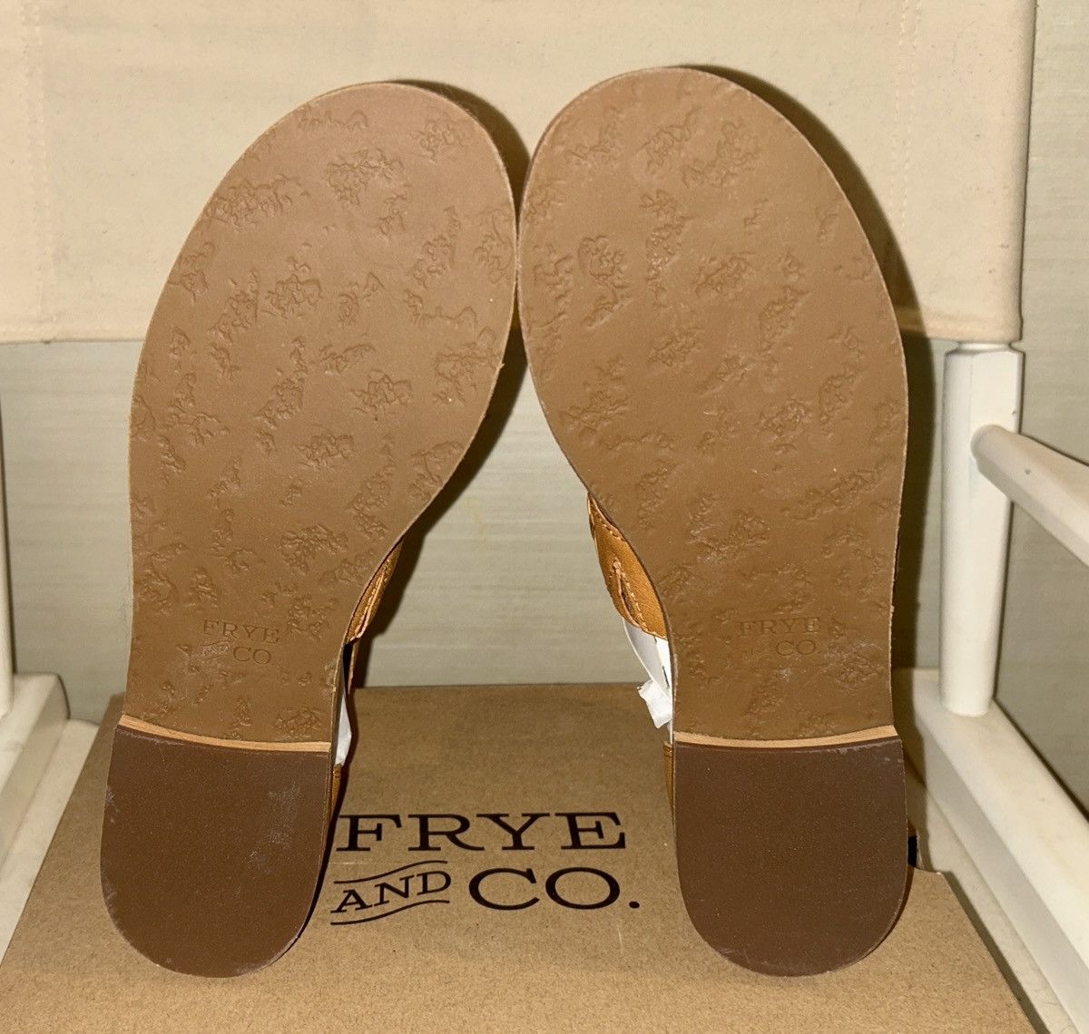 Frye Frye & Co “Evie” Leather Whipstitch Sandal Size 9 Size US 9 / IT 39 - 9 Thumbnail