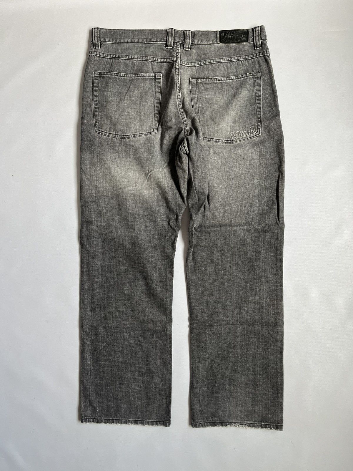 Blind Skateboards × Vintage Blind Skateboards Grey Baggy Distressed Usa Button Pants Size US 36 / EU 52 - 8 Thumbnail