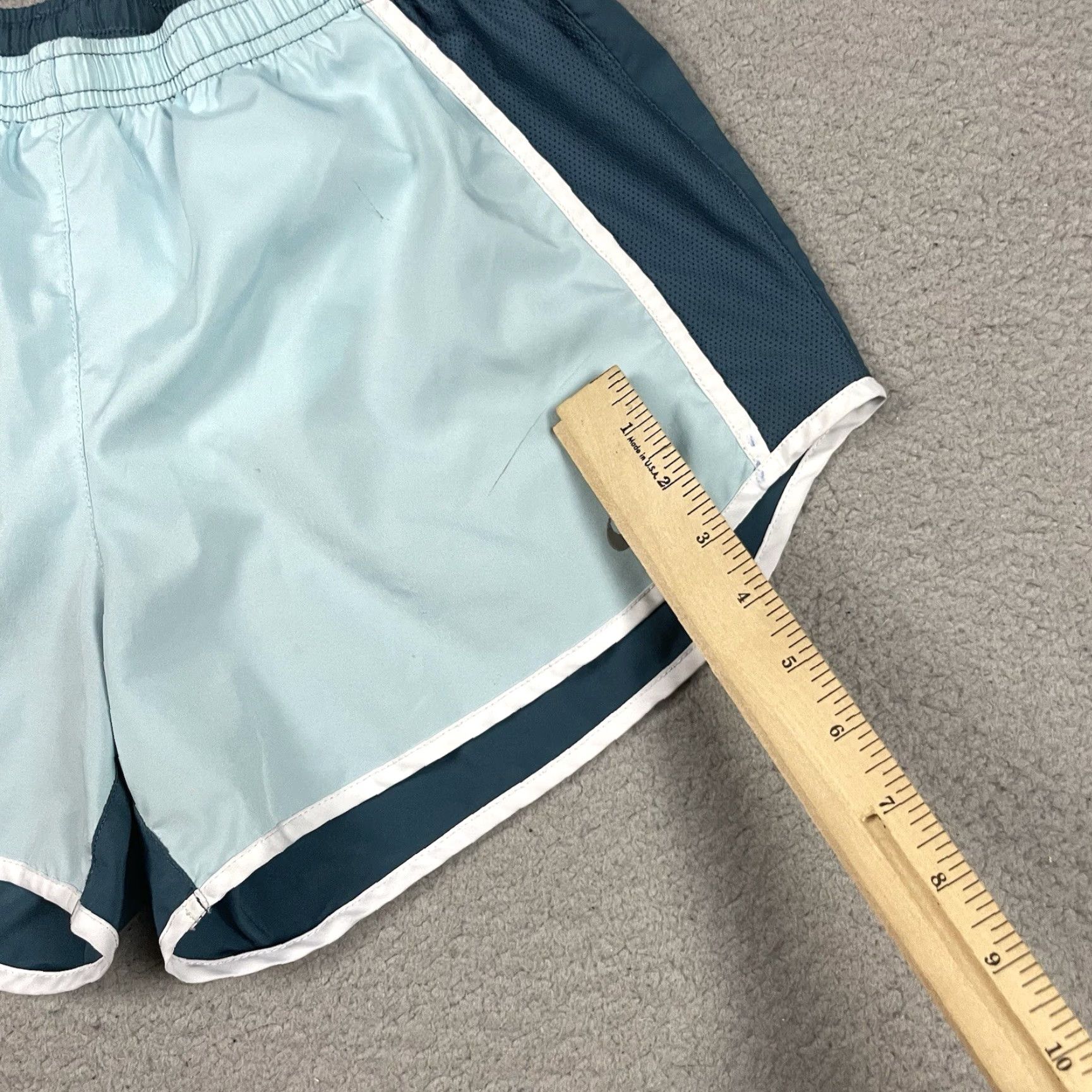 Nike VINTAGE Nike Shorts Womens M Blue Athletic Lined Dri Fit Running Gym Performance Size 32" / US 10 / IT 46 - 4 Thumbnail