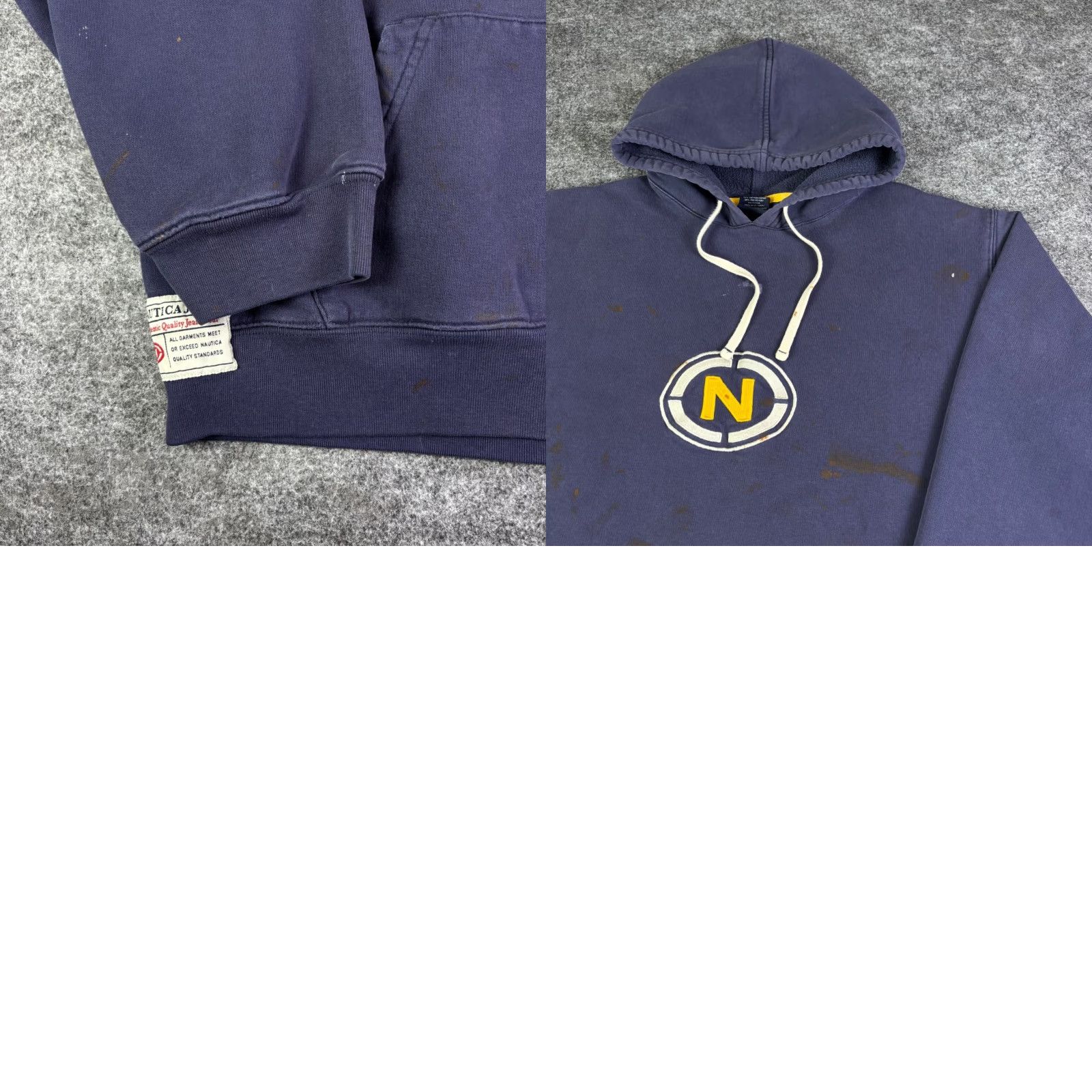 Nautica VINTAGE Nautica Hoodie Men 2XL Blue Distressed Graphic Logo Embroidered Pullover Knitted Fleece Sweatshirt Streetwear 90s Y2K Size US L / EU 52-54 / 3 - 8 Thumbnail