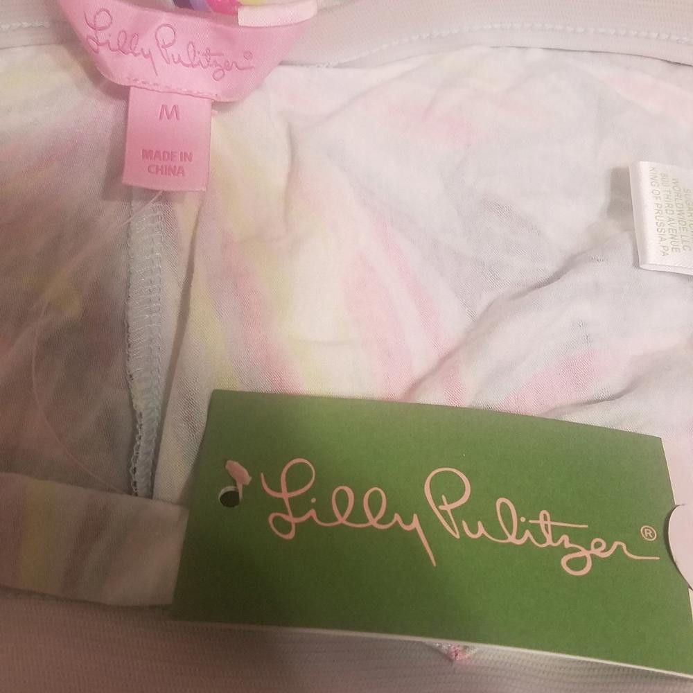 Designer Lilly Pulitzer Floral Bottoms High Tide Dancing Lady Medium Size 32" / US 10 / IT 46 - 3 Thumbnail