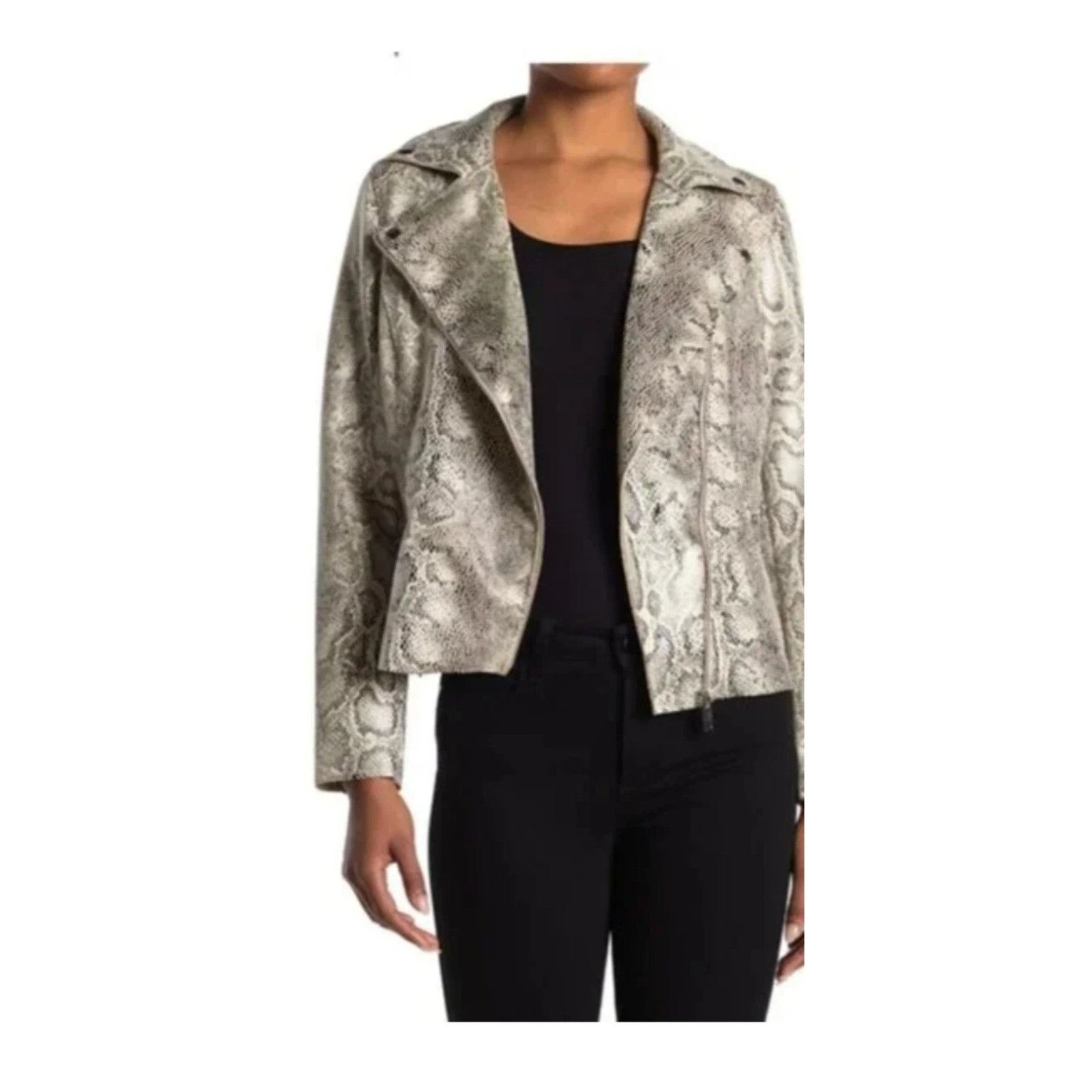 Other Philosophy Snake Skin Print Moto Jacket Size XS / US 0-2 / IT 36-38 - 1 Thumbnail