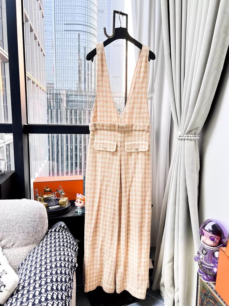 Chanel Chanel Qianniao check long sleeveless jumpsuit skirt pants Size 25" / US 0 / IT 36 - 3 Thumbnail