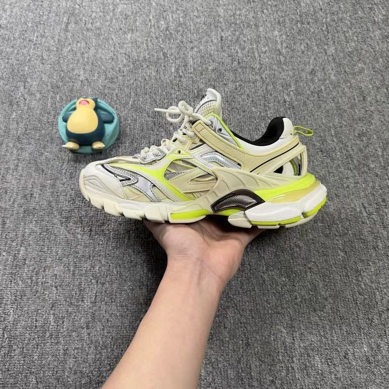 Balenciaga Balenciaga Track 2.0 White/Neon Green Sneakers-2505 Size US 5 / IT 35 - 6 Thumbnail
