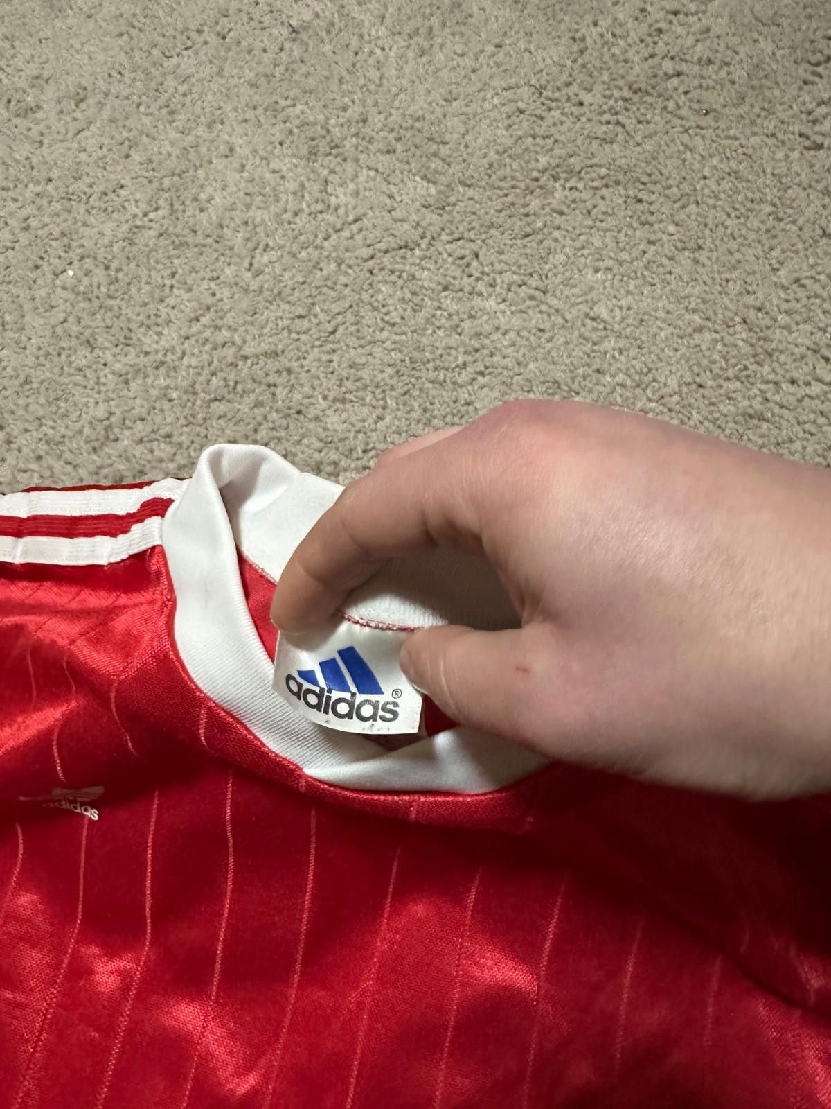 Adidas VINTAGE ADIDAS FOOTBALL SOCCER JERSEY SZ L Made In USA Size US L / EU 52-54 / 3 - 4 Thumbnail
