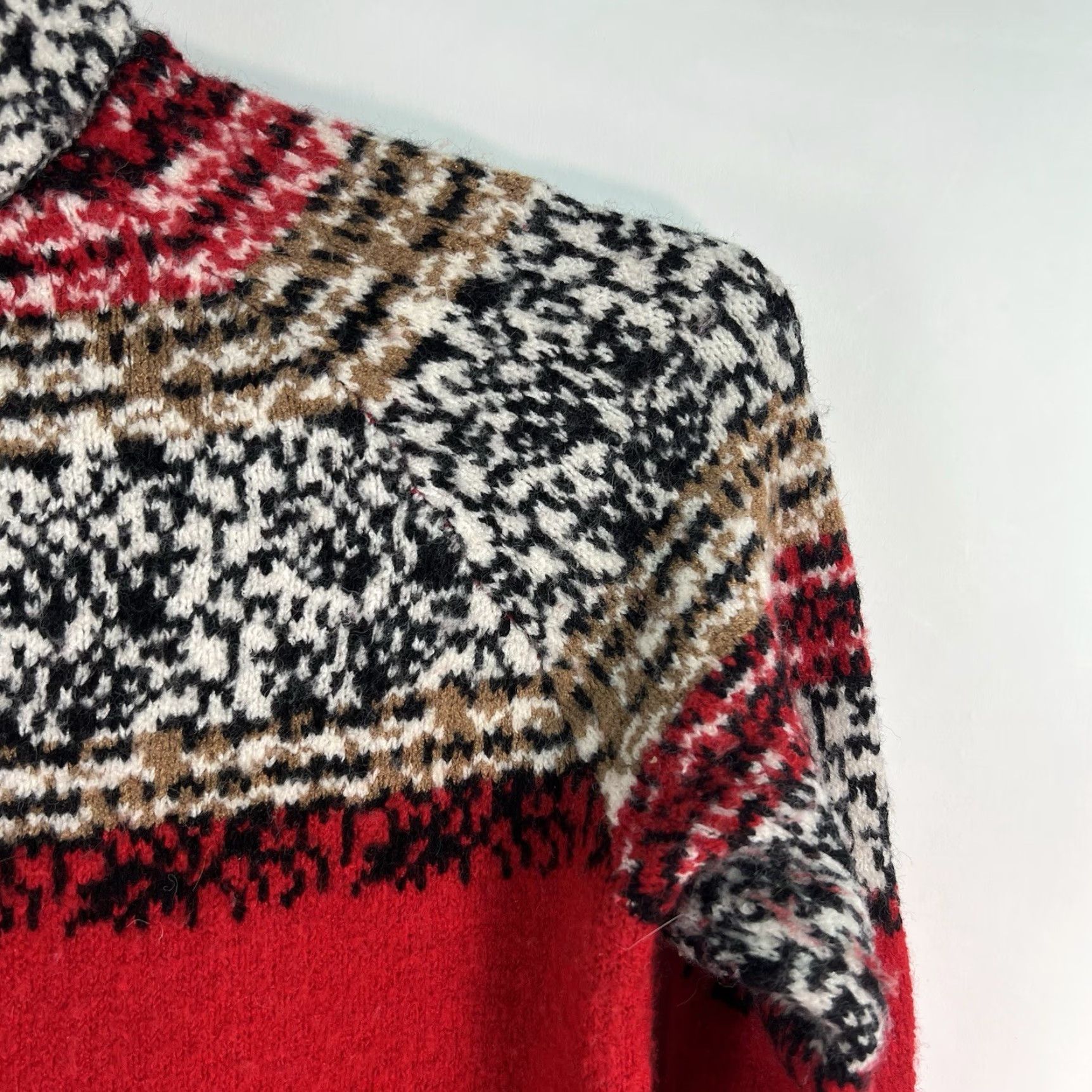Anthropologie Moth by Anthropologie Wool Blend High Neck Pullover Sweater Women’s XS Red Size XS / US 0-2 / IT 36-38 - 2 Thumbnail