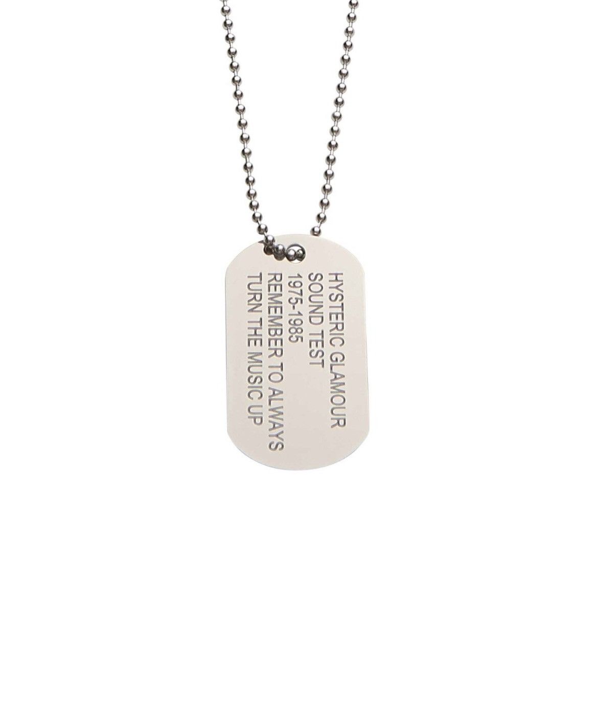 Hysteric Glamour HYSTERIC GLAMOUR DOG TAG NECKLACE GUITAR GIRL BALL CHAIN Size ONE SIZE - 5 Thumbnail