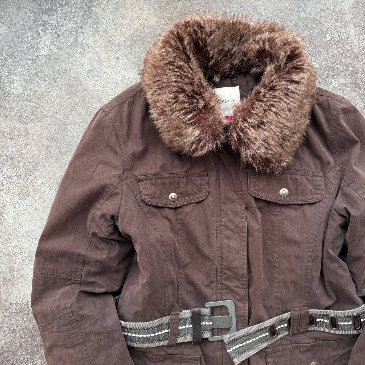 Japanese Brand Orsay Vintage Avant Garde Military Utility Belted Jacket Size L / US 10 / IT 46 - 3 Thumbnail