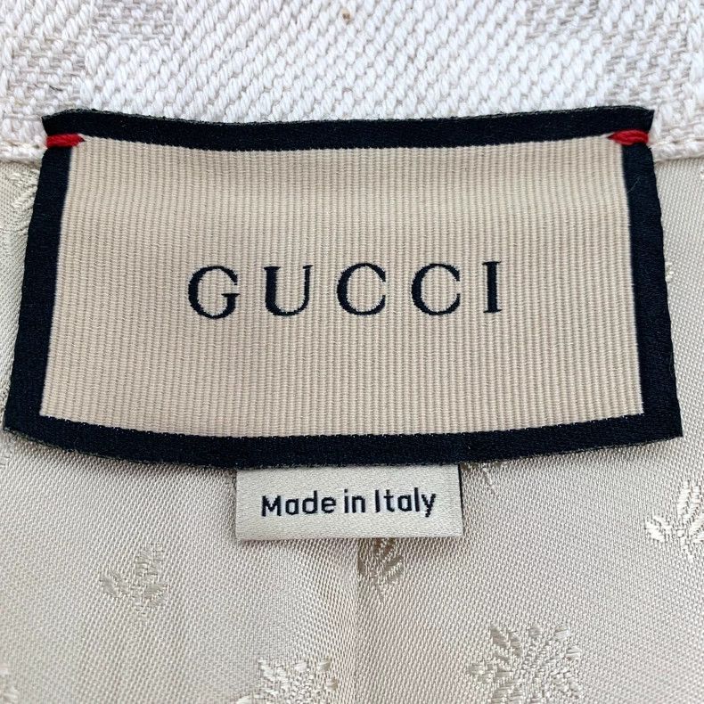 Gucci Gucci Size 38 Beige double G dark pattern full print cotton Size US XS / EU 42 / 0 - 5 Thumbnail