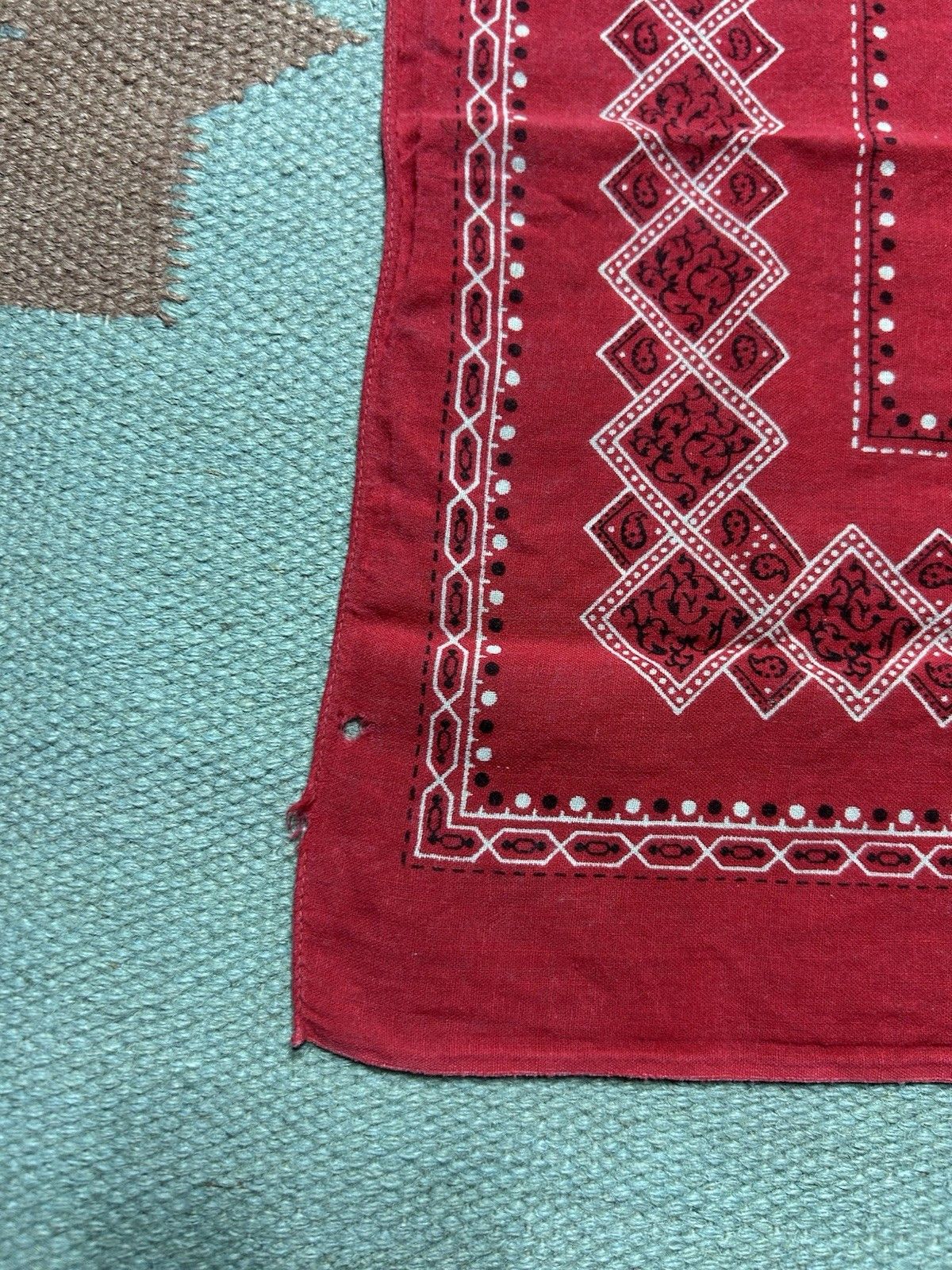 Vintage Vintage 1950s elephant bandana trunk up soft cotton selvedge Size ONE SIZE - 3 Thumbnail