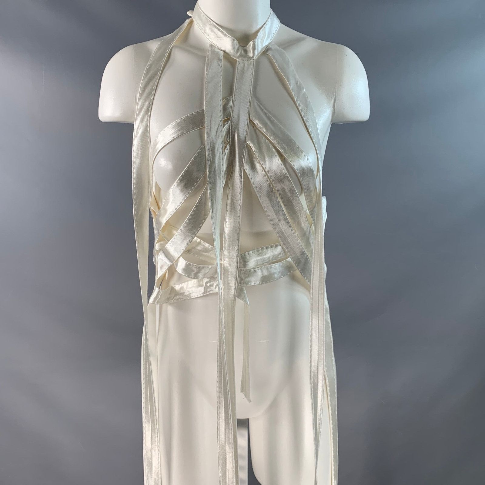 KHAITE KHAITE Size S Beige Viscose Straps Harness Dress Top Size S / US 4 / IT 40 - 2 Thumbnail