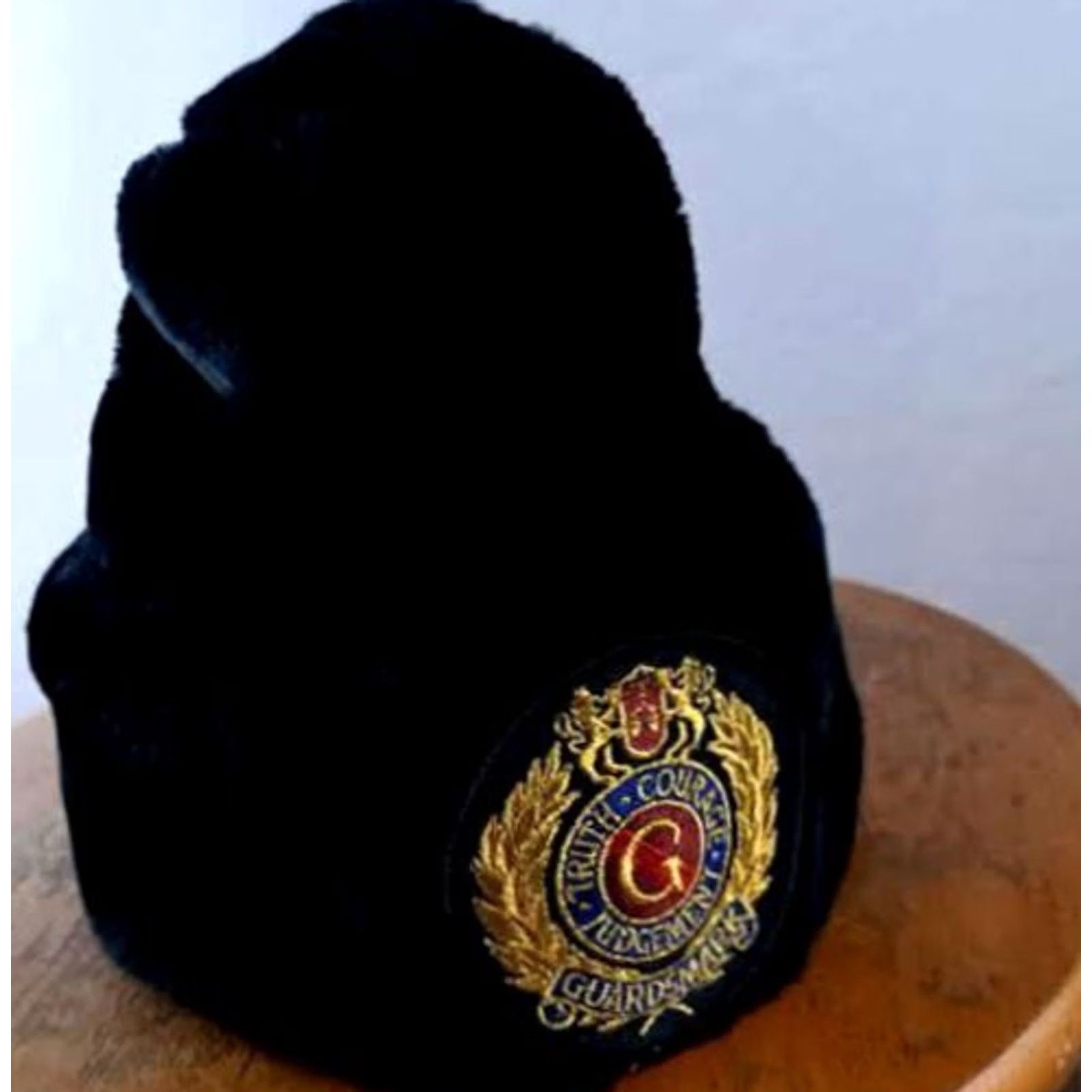 Vintage VINTAGE East Germany Guardsmark Military Police Fur Winter Hat XL Black Mens USA Size ONE SIZE - 6 Thumbnail