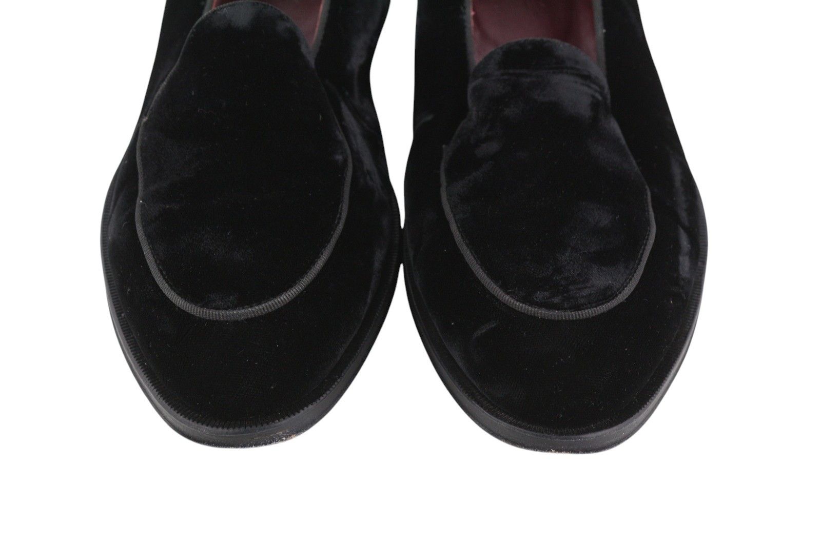 Suitsupply EU39 Black Velour Almond Toe Slip On Shoes 83577 Size US 6 / EU 39 - 4 Thumbnail