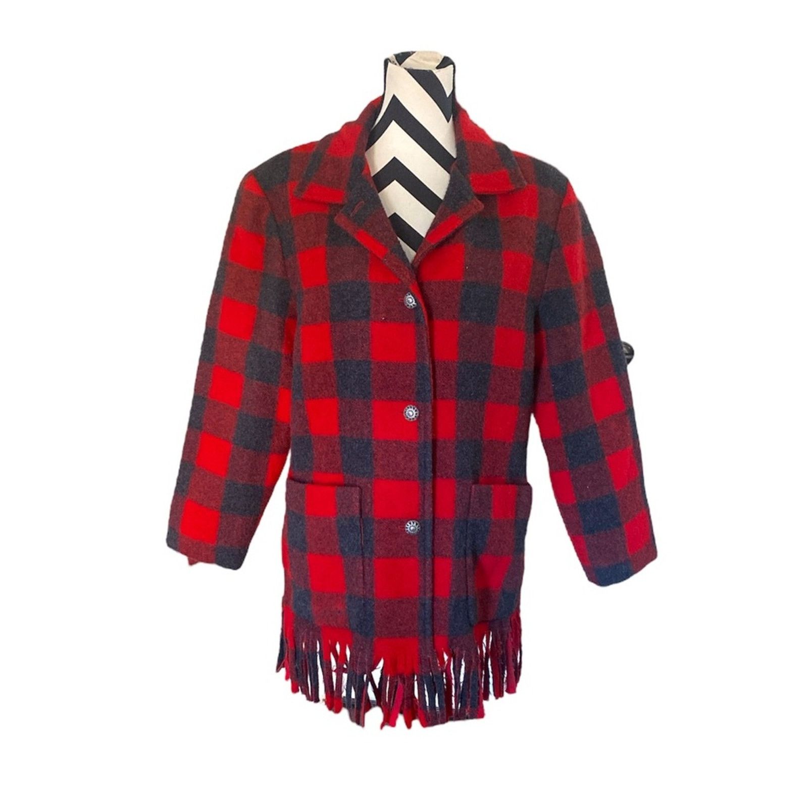 Other Vintage LD Burke of Santa Fe Plaid Wool Blend Jacket SZ.L Size L / US 10 / IT 46 - 1 Thumbnail