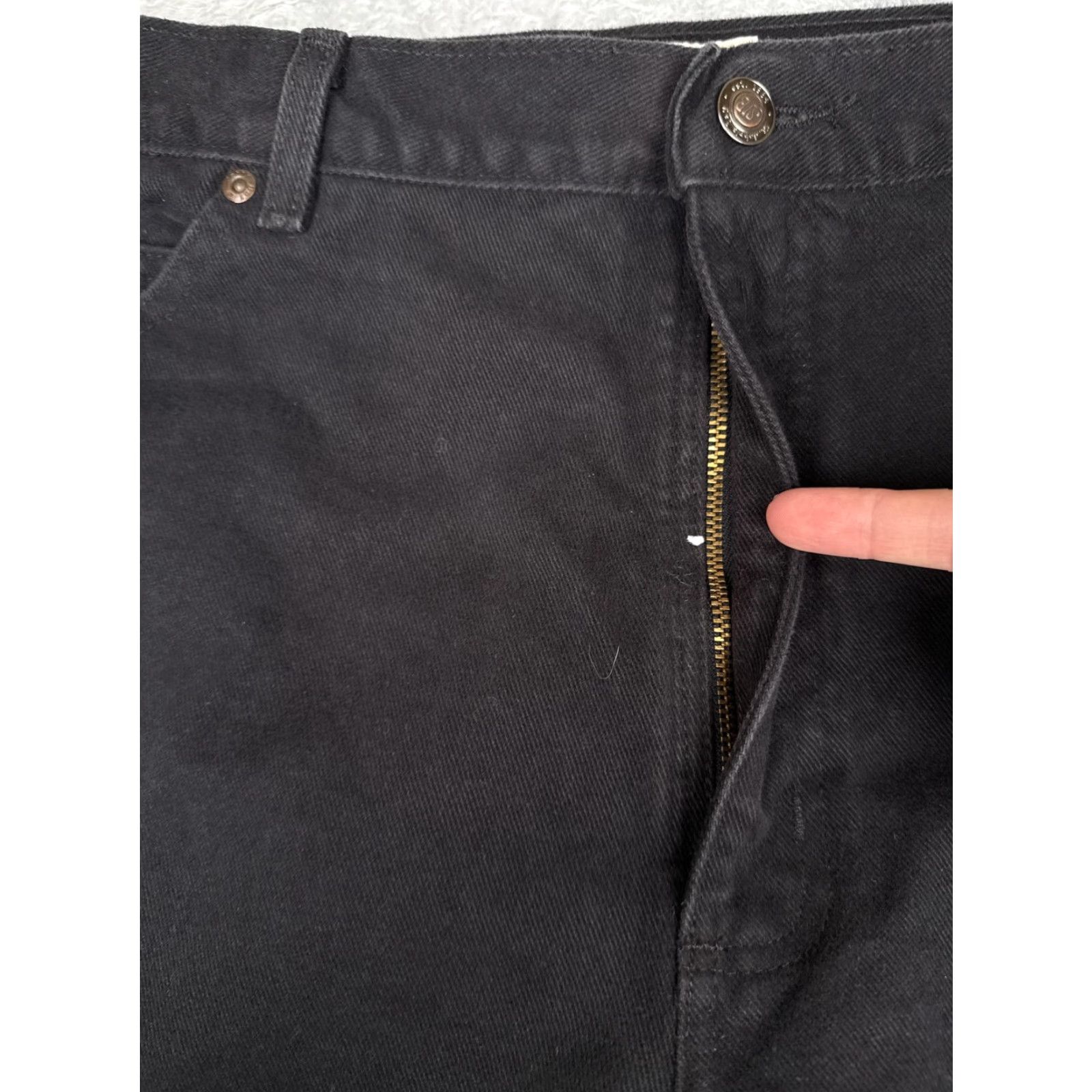 Vintage St. John's Bay Jeans Womens 18 Black Dark Wash High Rise Straight Relaxed 36x31 Size 40" / US 18 - 5 Thumbnail